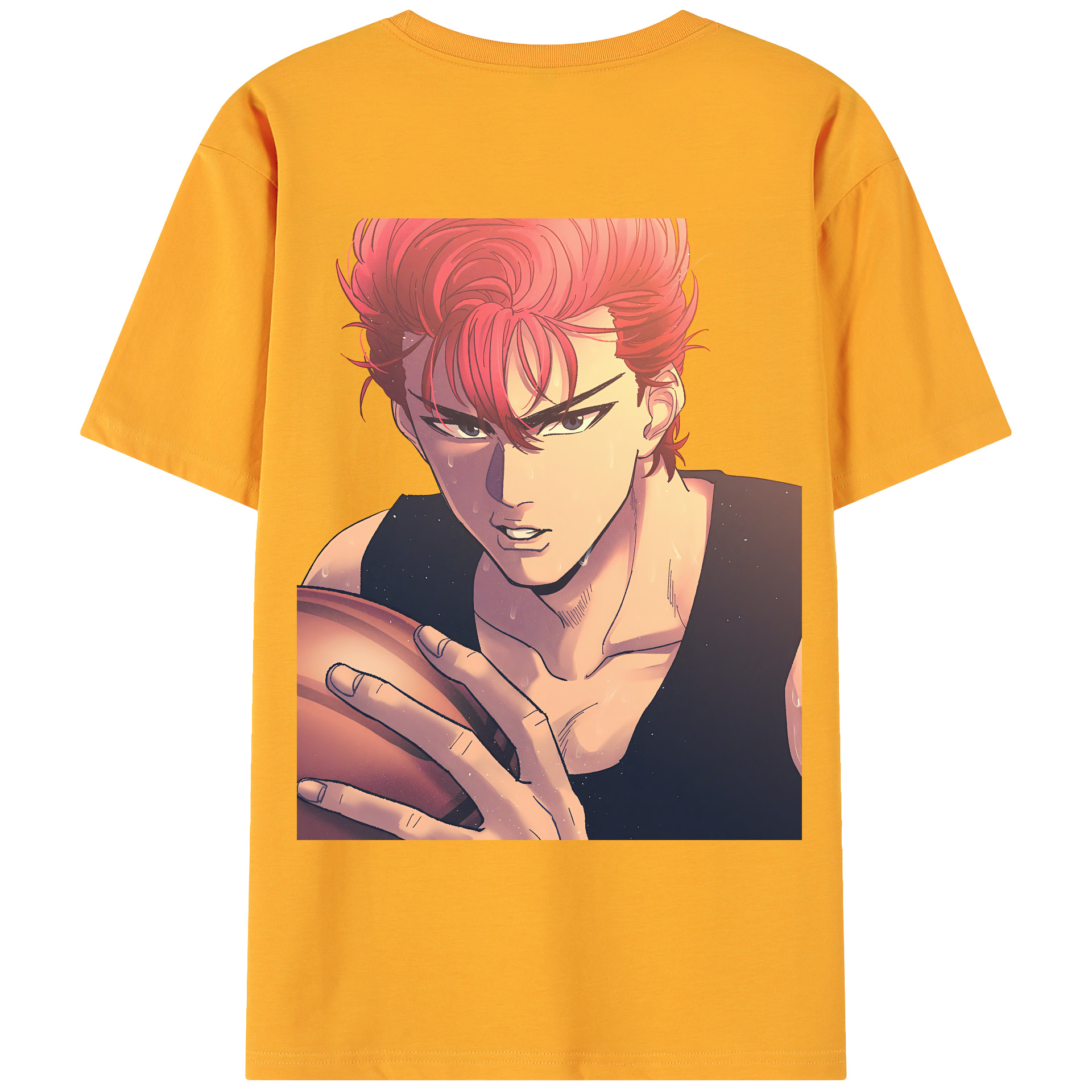 （画像用） SLAM DUNK／スラムダンク 綿100％ メンズ半袖Tシャツ（バックプリント） 通気性