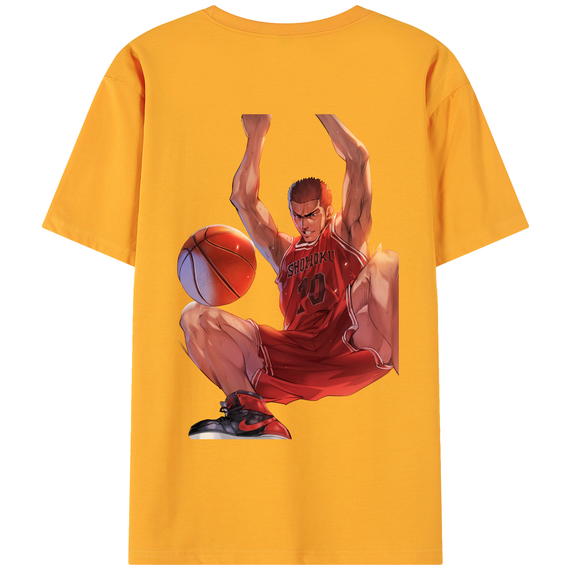 （画像用） SLAM DUNK／スラムダンク 綿100％ メンズ半袖Tシャツ（バックプリント） 通気性