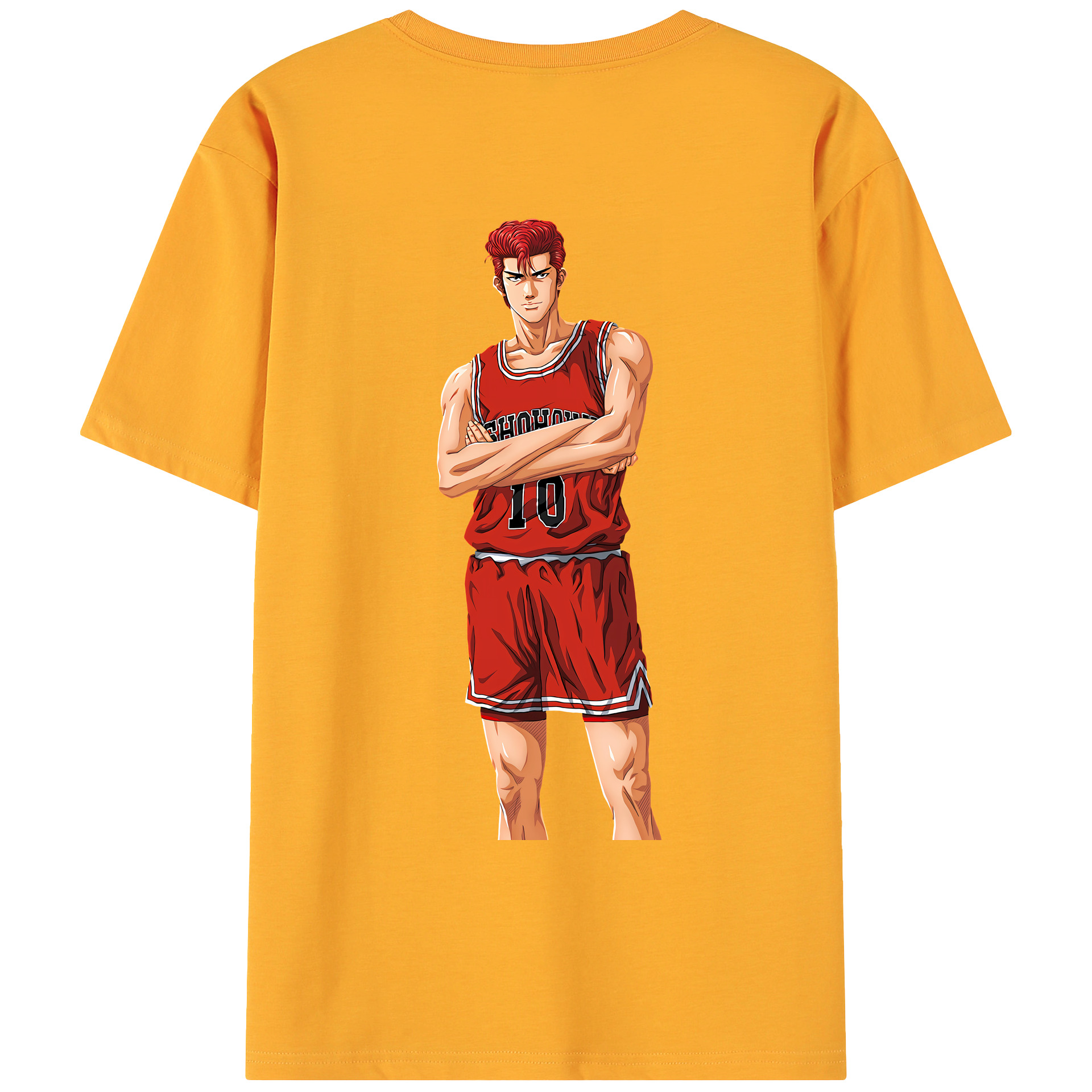 （画像用） SLAM DUNK／スラムダンク 綿100％ メンズ半袖Tシャツ（バックプリント） 通気性