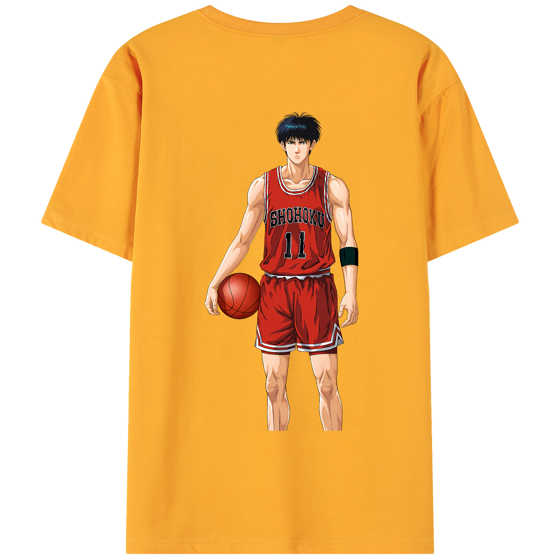 （画像用） SLAM DUNK／スラムダンク 綿100％ メンズ半袖Tシャツ（バックプリント） 通気性