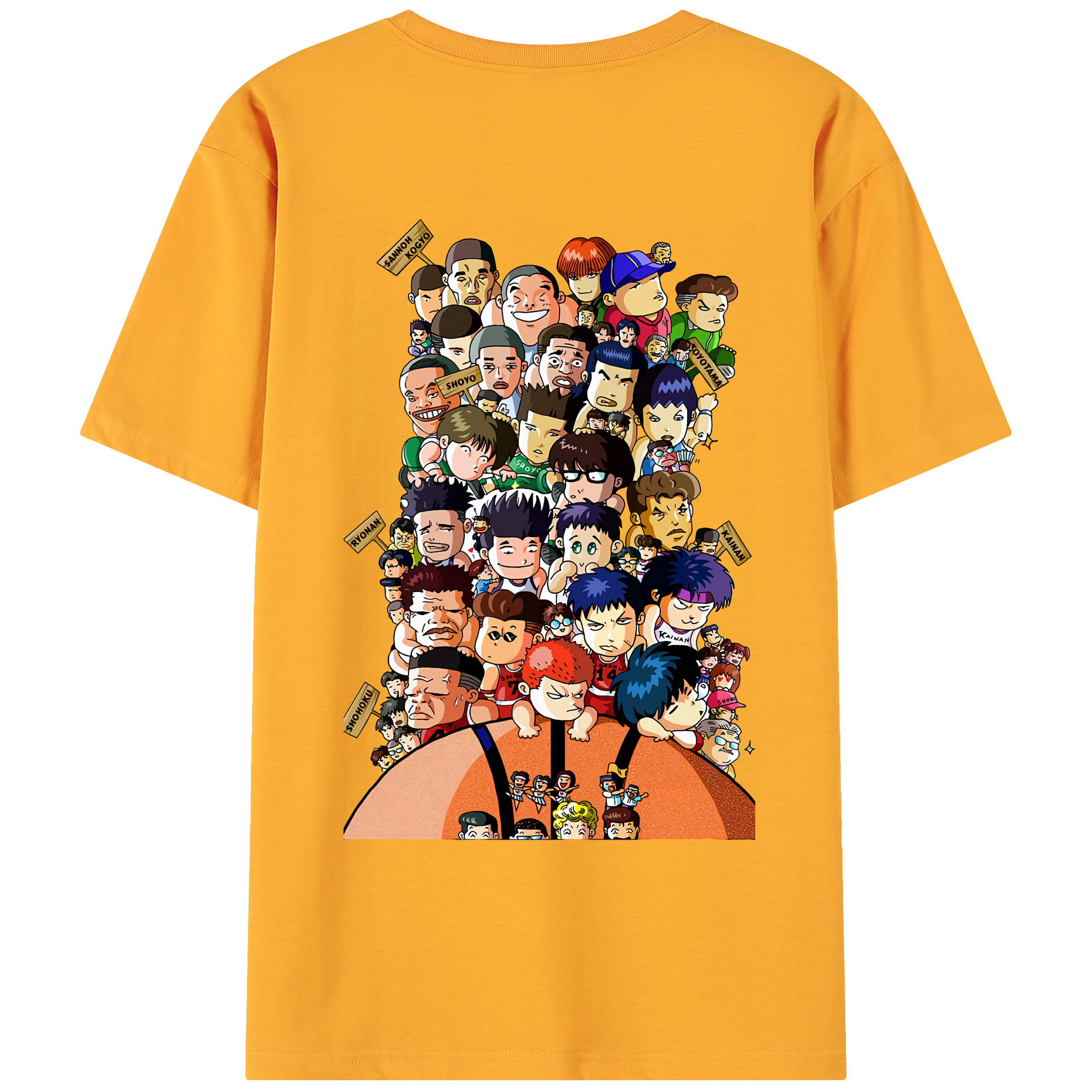 （画像用） SLAM DUNK／スラムダンク 綿100％ メンズ半袖Tシャツ（バックプリント） 通気性