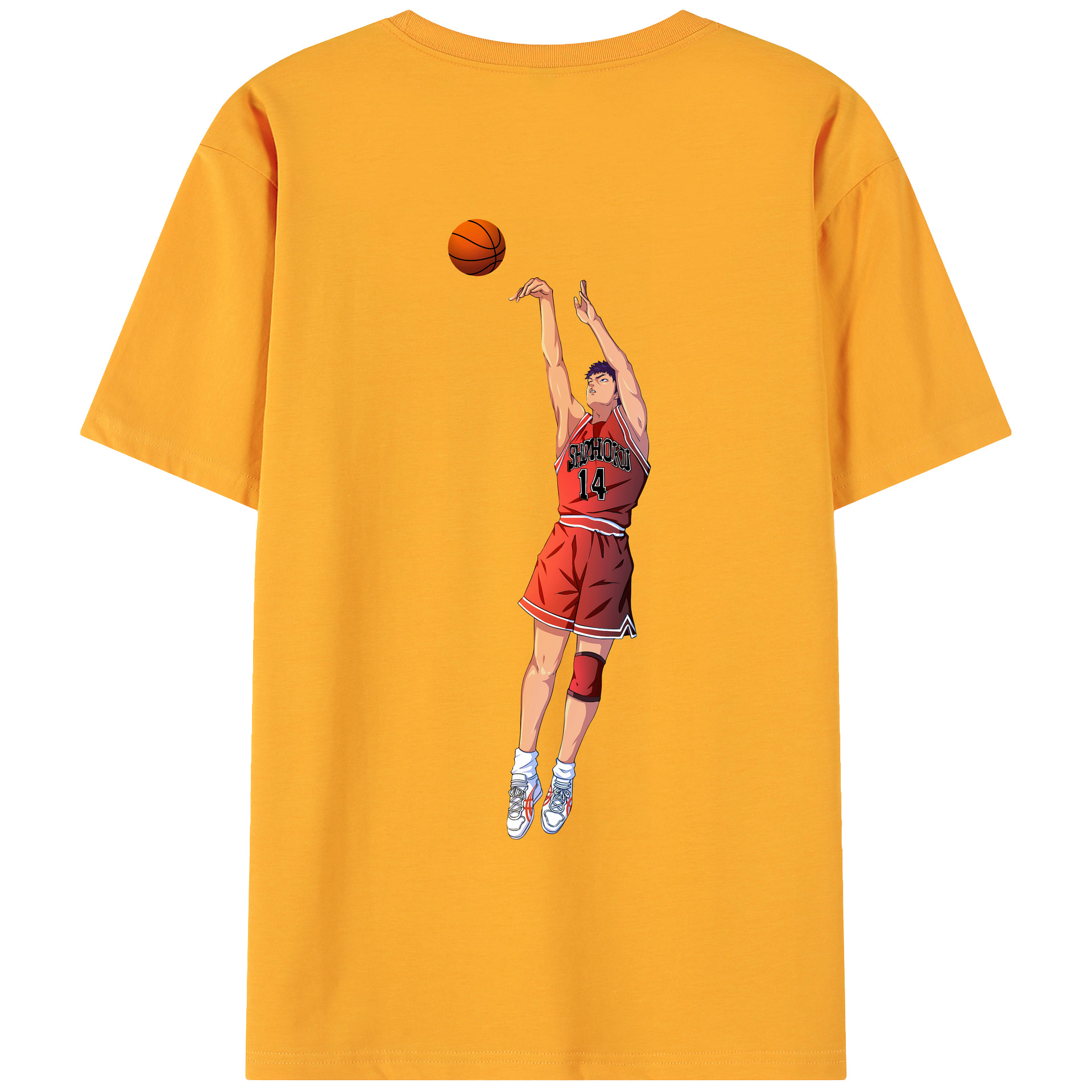 （画像用） SLAM DUNK／スラムダンク 綿100％ メンズ半袖Tシャツ（バックプリント） 通気性