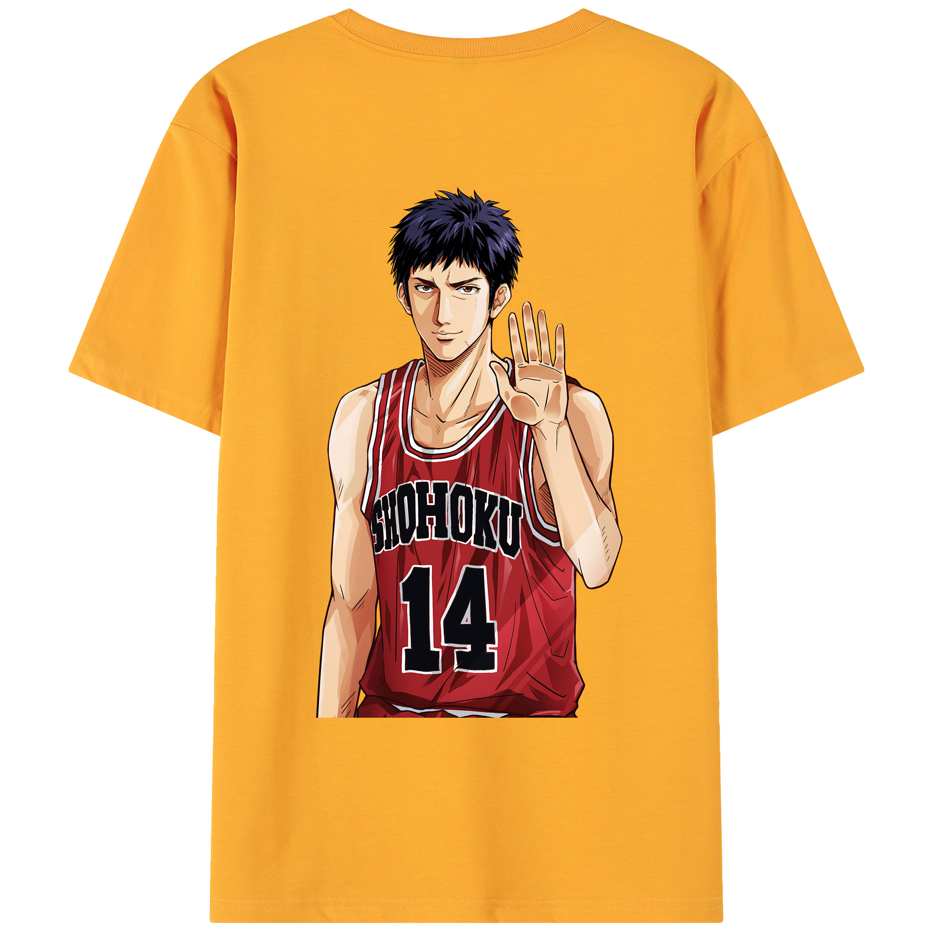 （画像用） SLAM DUNK／スラムダンク 綿100％ メンズ半袖Tシャツ（バックプリント） 通気性