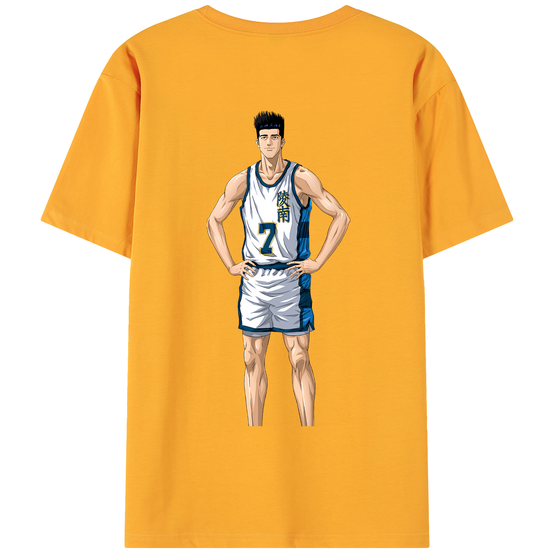 （画像用） SLAM DUNK／スラムダンク 綿100％ メンズ半袖Tシャツ（バックプリント） 通気性