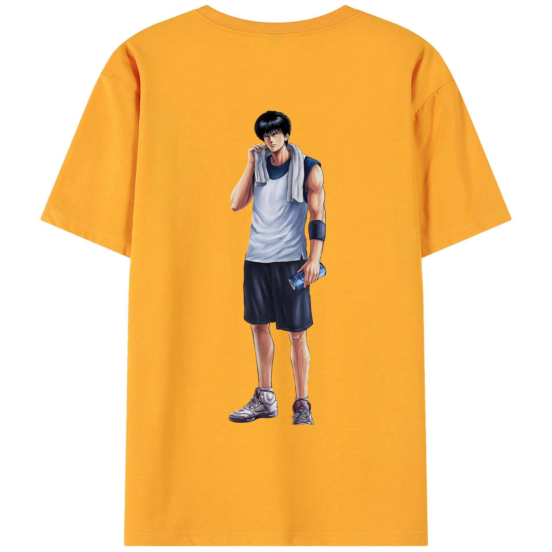 （画像用） SLAM DUNK／スラムダンク 綿100％ メンズ半袖Tシャツ（バックプリント） 通気性