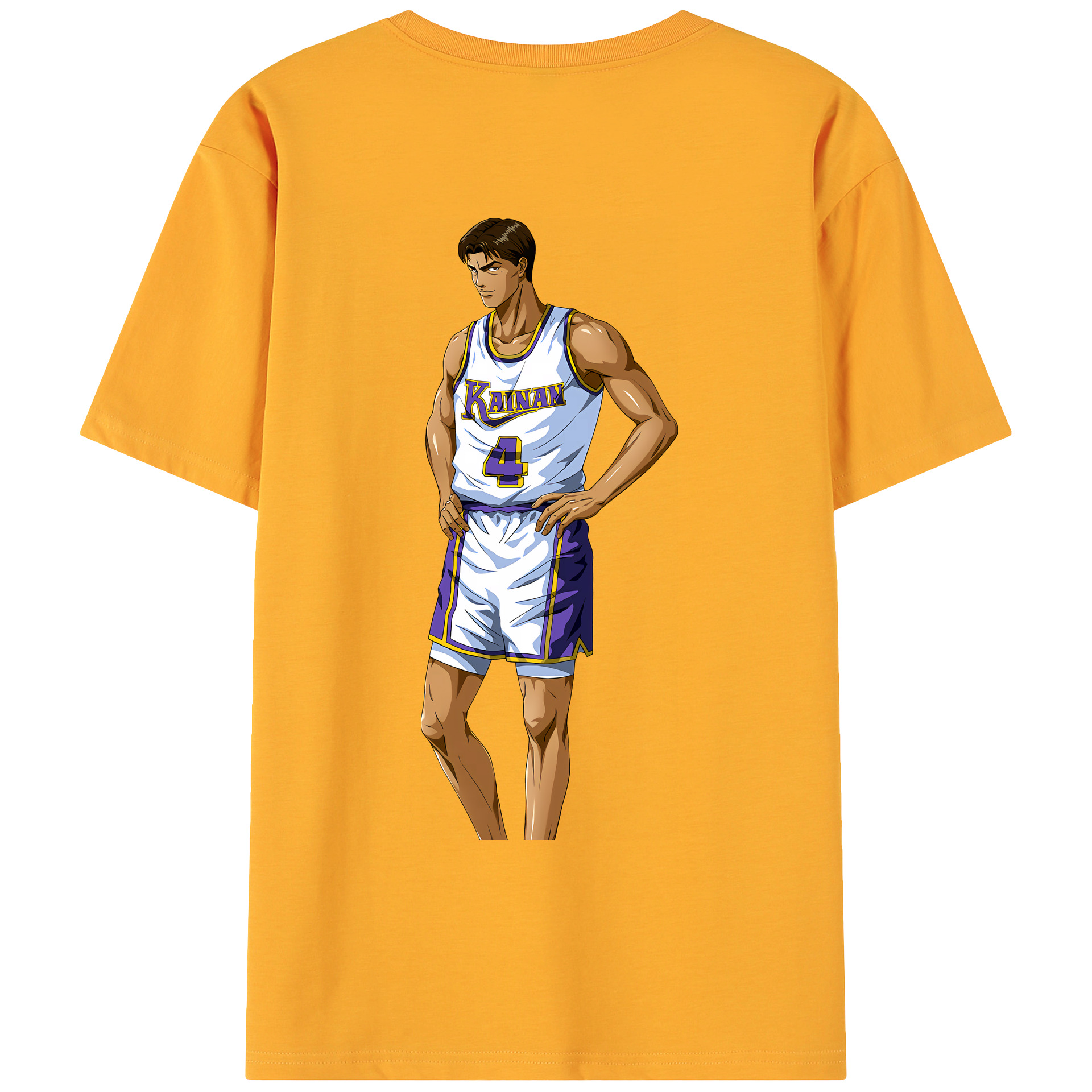 （画像用） SLAM DUNK／スラムダンク 綿100％ メンズ半袖Tシャツ（バックプリント） 通気性