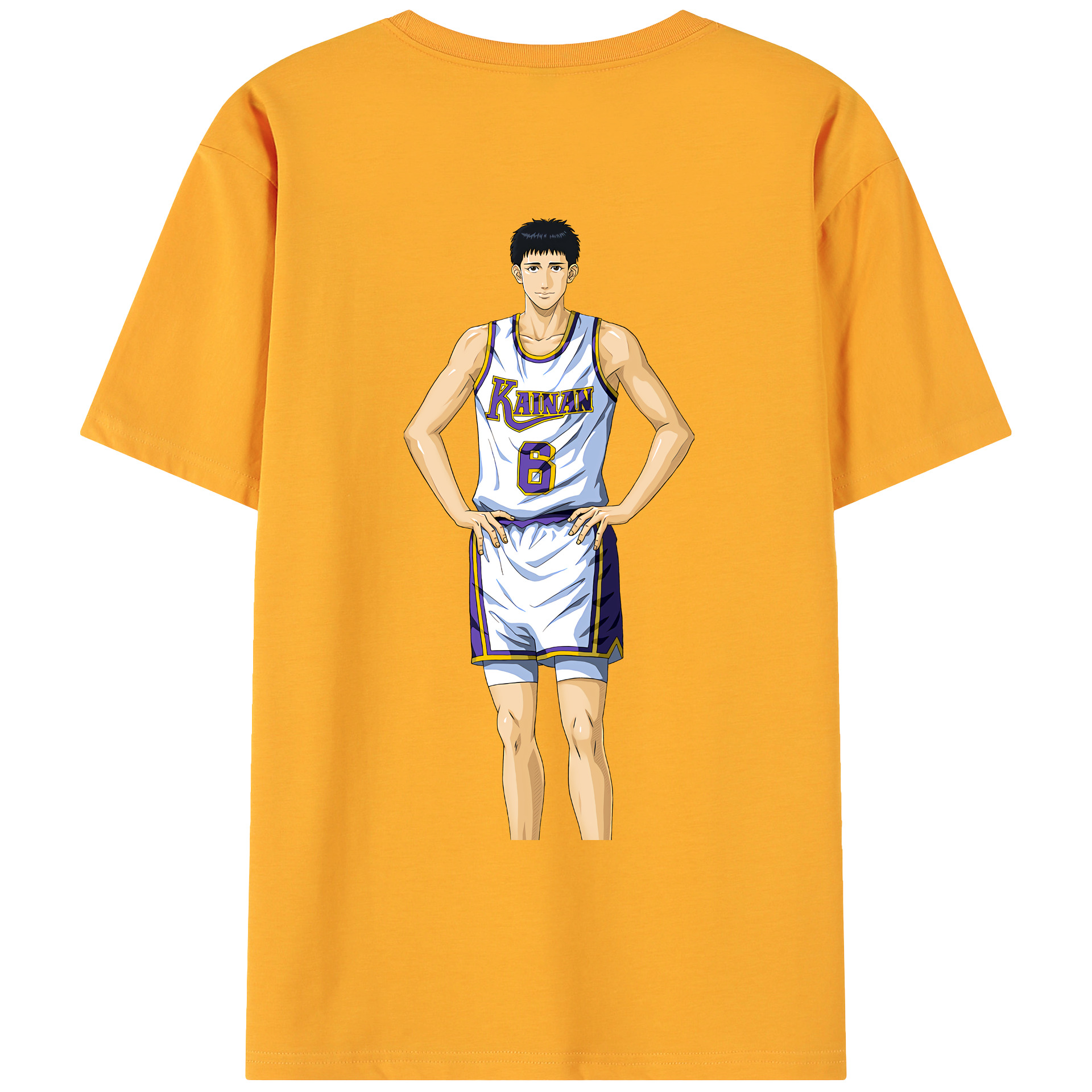 （画像用） SLAM DUNK／スラムダンク 綿100％ メンズ半袖Tシャツ（バックプリント） 通気性