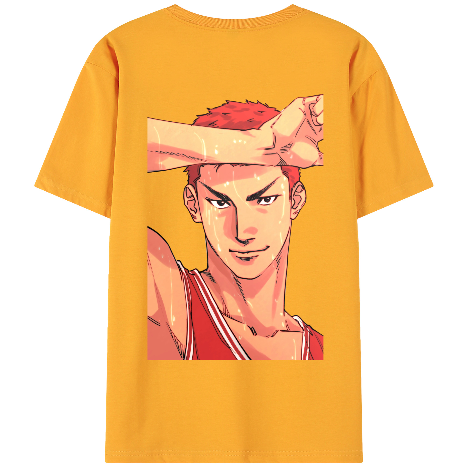 （画像用） SLAM DUNK／スラムダンク 綿100％ メンズ半袖Tシャツ（バックプリント） 通気性