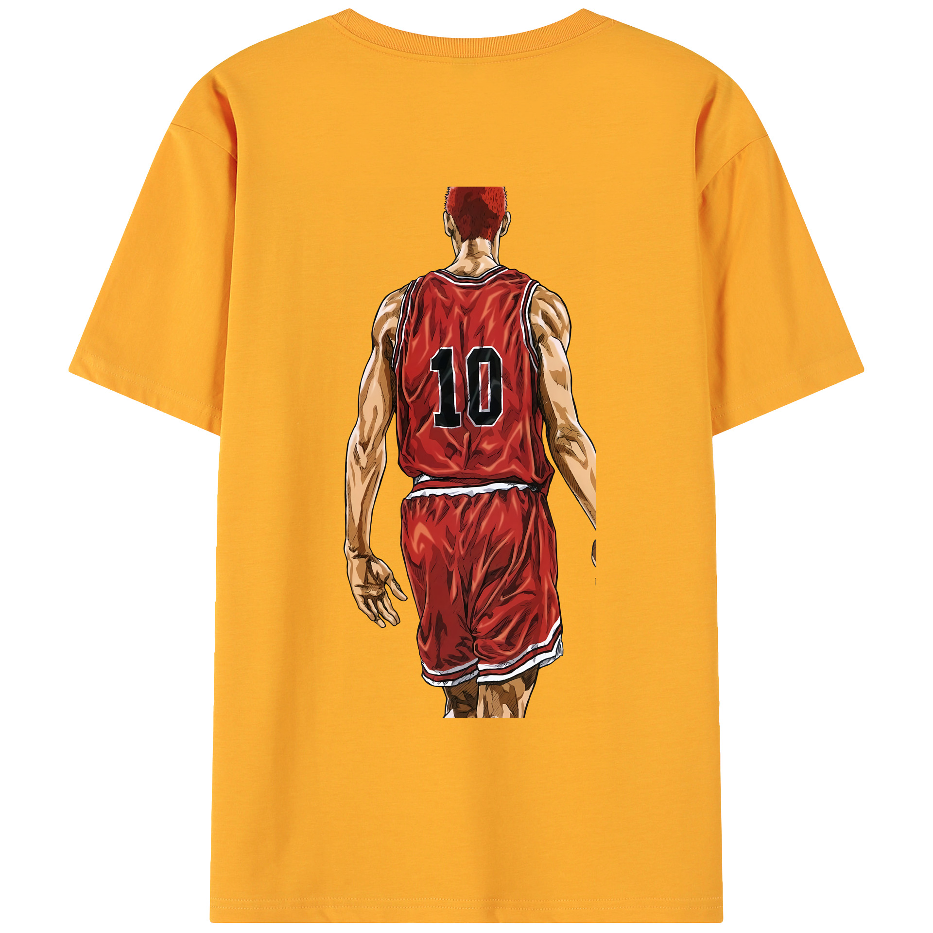 （画像用） SLAM DUNK／スラムダンク 綿100％ メンズ半袖Tシャツ（バックプリント） 通気性