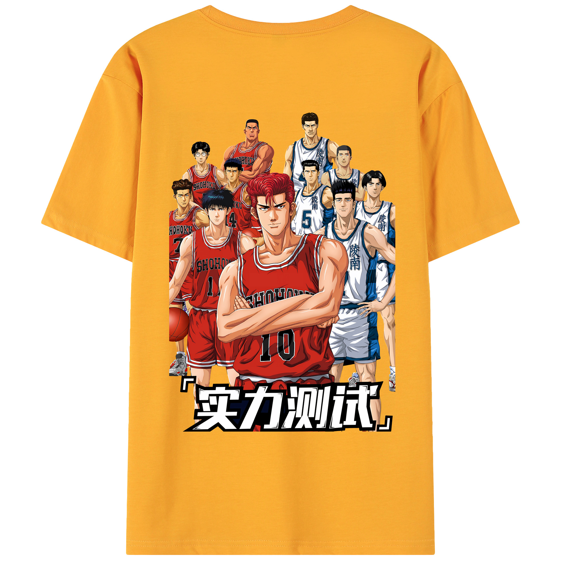 （画像用） SLAM DUNK／スラムダンク 綿100％ メンズ半袖Tシャツ（バックプリント） 通気性