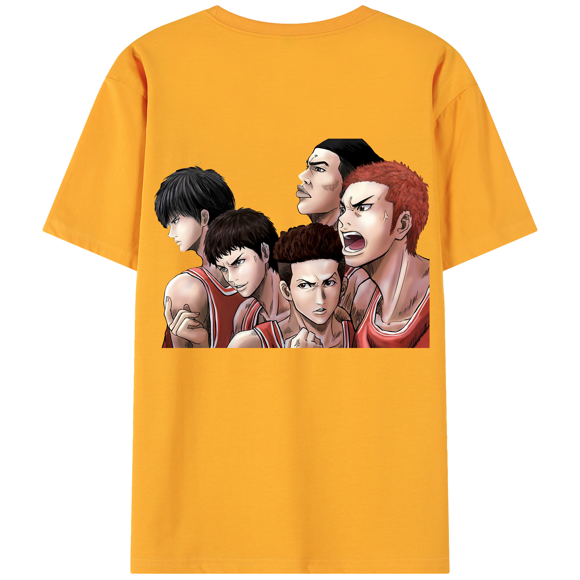 （画像用） SLAM DUNK／スラムダンク 綿100％ メンズ半袖Tシャツ（バックプリント） 通気性