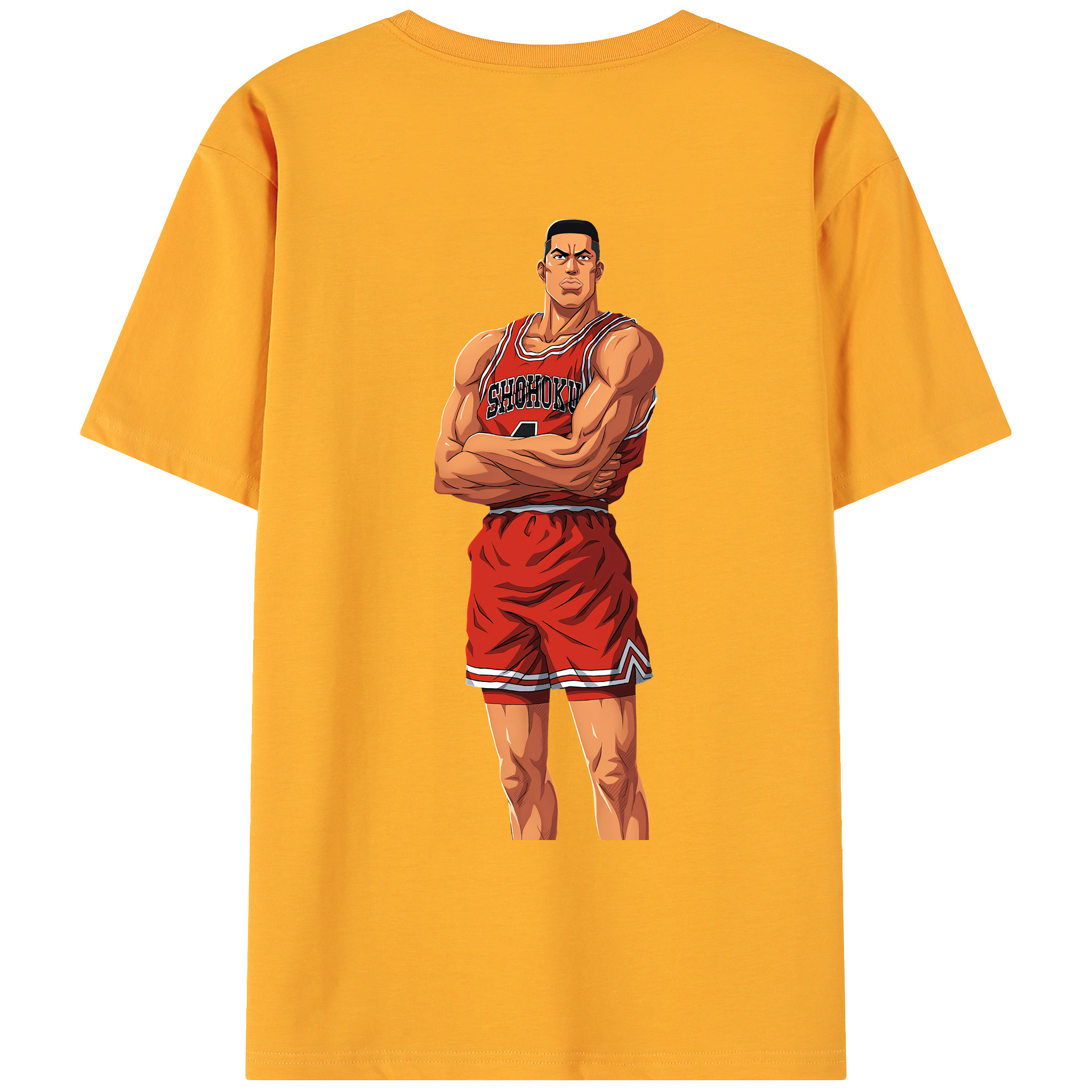 （画像用） SLAM DUNK／スラムダンク 綿100％ メンズ半袖Tシャツ（バックプリント） 通気性