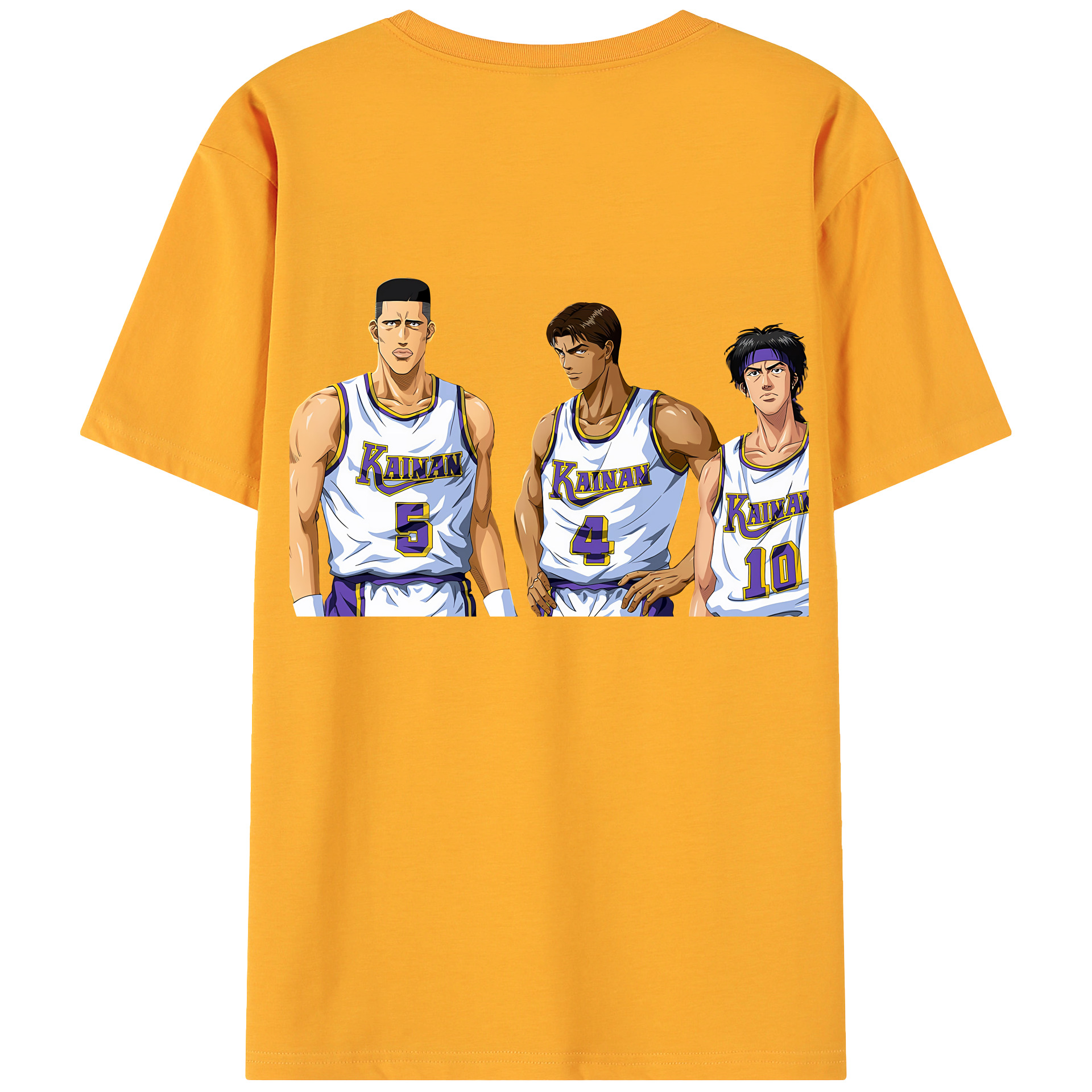 （画像用） SLAM DUNK／スラムダンク 綿100％ メンズ半袖Tシャツ（バックプリント） 通気性