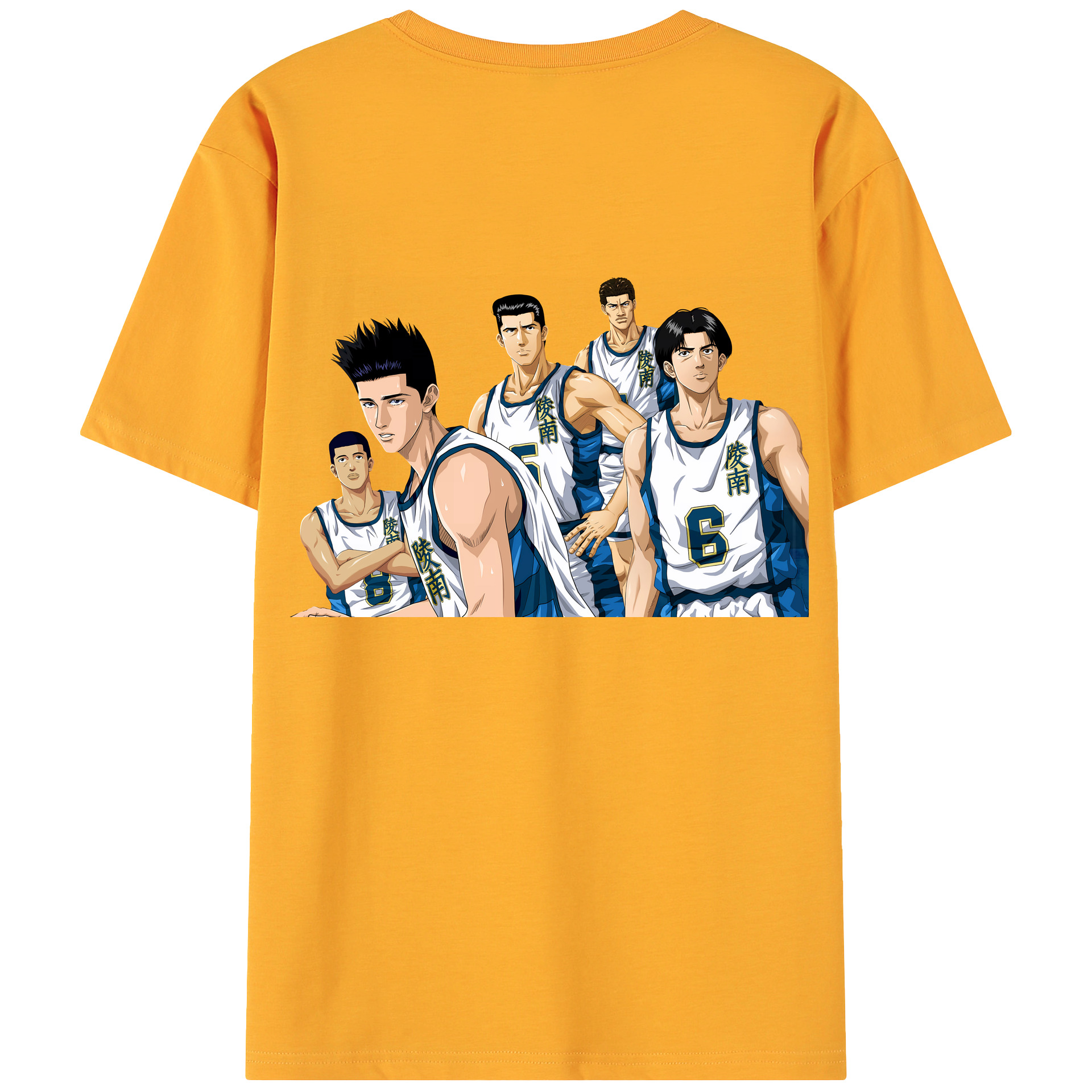 （画像用） SLAM DUNK／スラムダンク 綿100％ メンズ半袖Tシャツ（バックプリント） 通気性