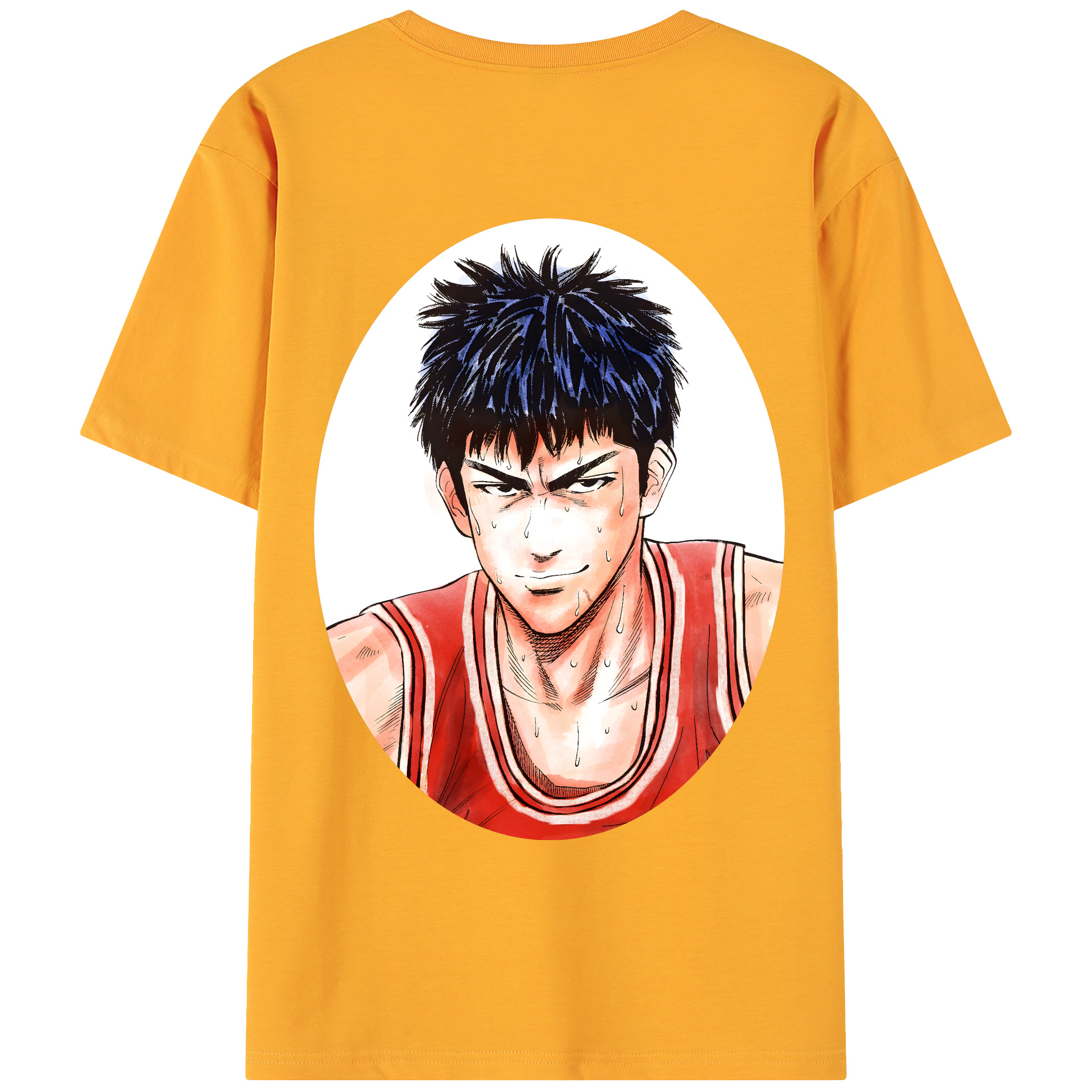 （画像用） SLAM DUNK／スラムダンク 綿100％ メンズ半袖Tシャツ（バックプリント） 通気性