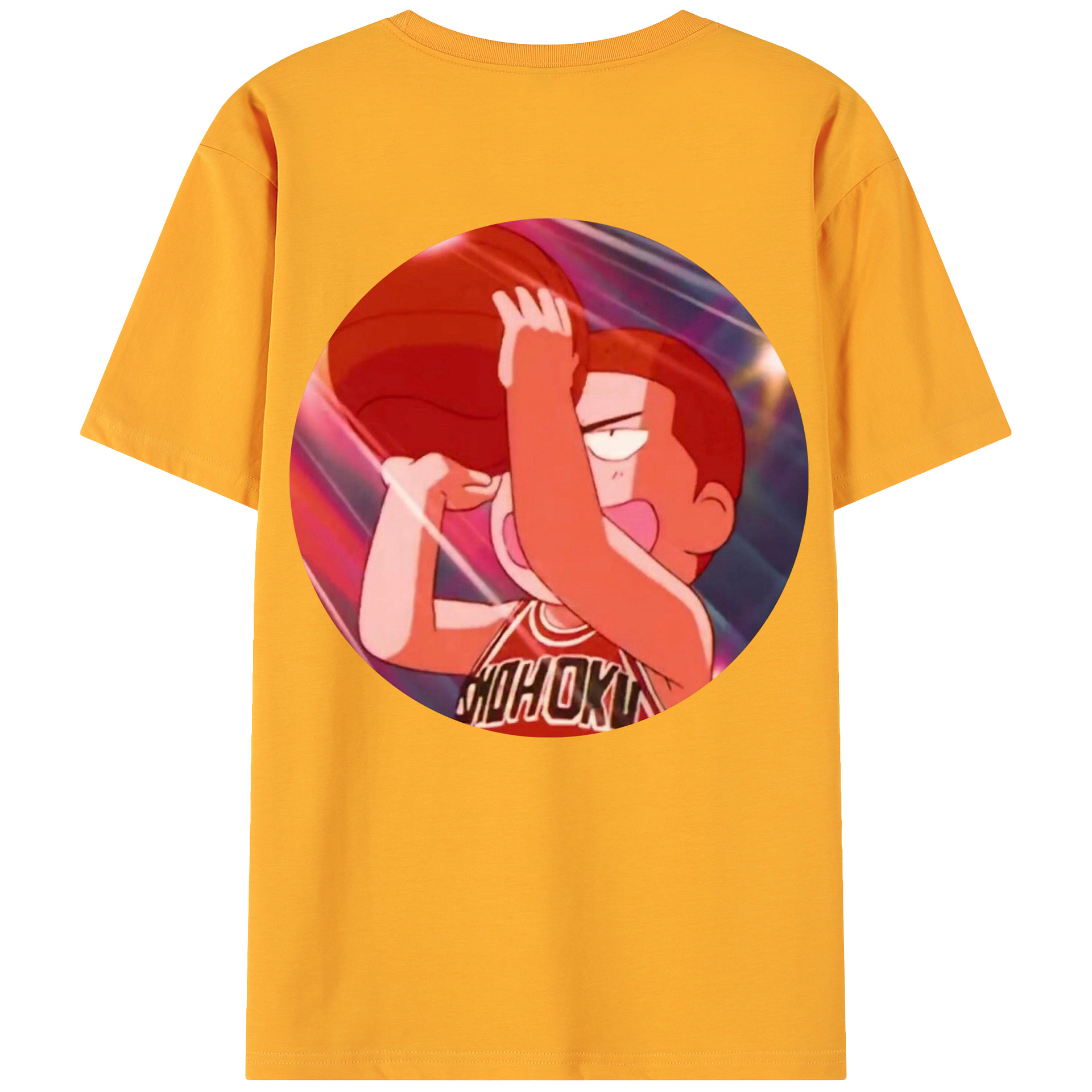 （画像用） SLAM DUNK／スラムダンク 綿100％ メンズ半袖Tシャツ（バックプリント） 通気性