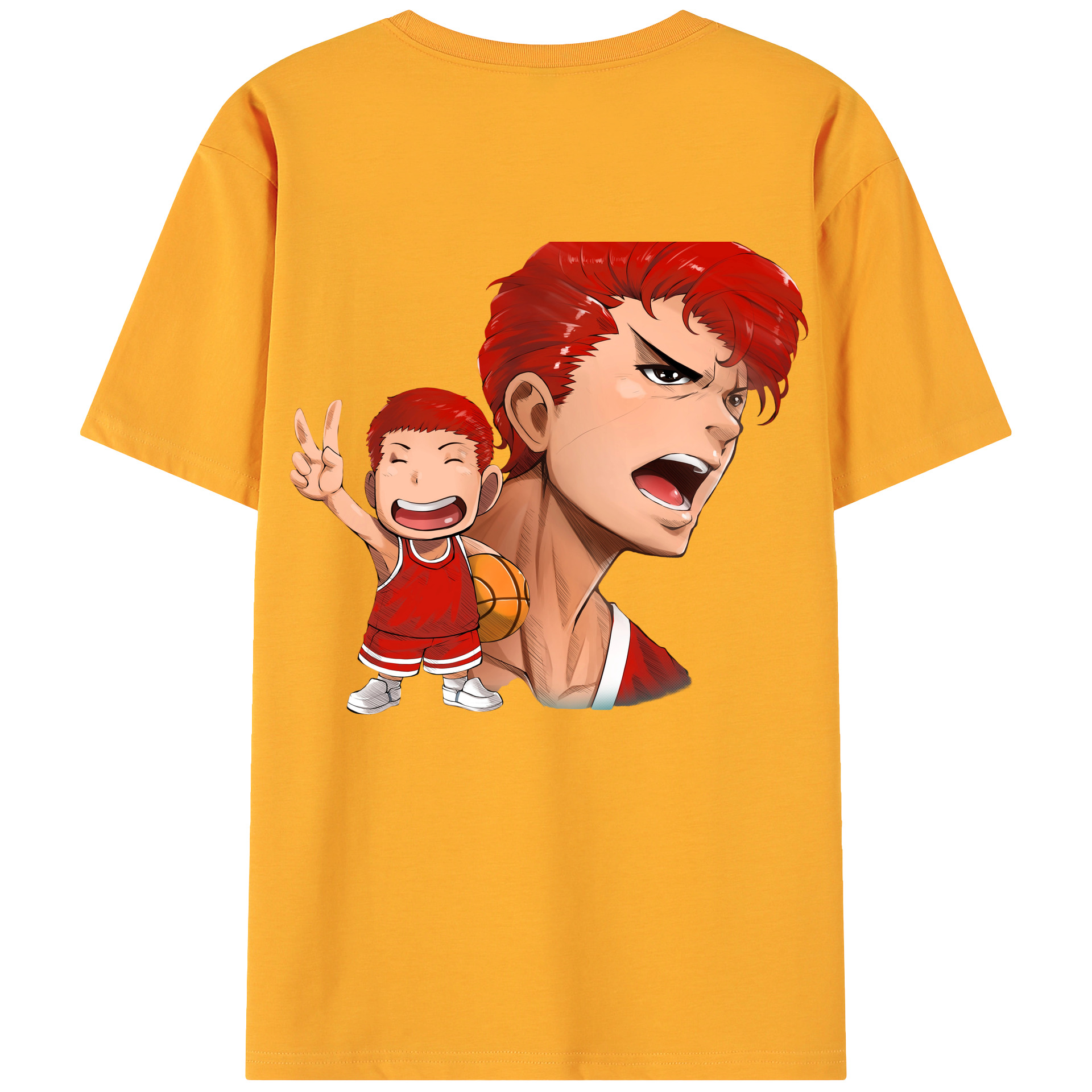 （画像用） SLAM DUNK／スラムダンク 綿100％ メンズ半袖Tシャツ（バックプリント） 通気性