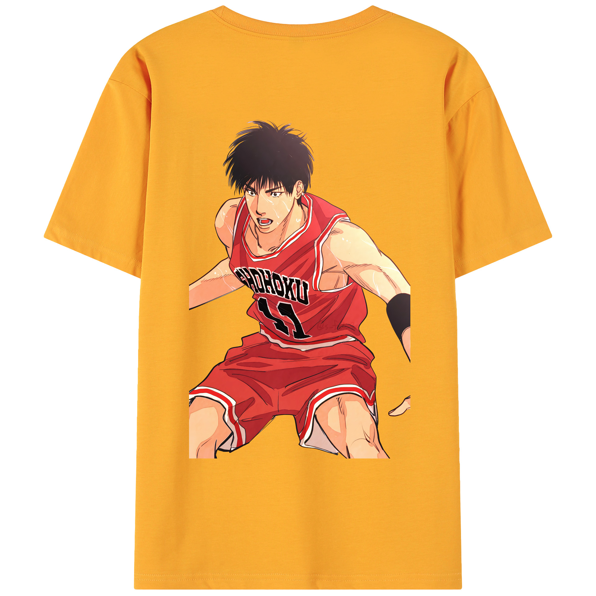 （画像用） SLAM DUNK／スラムダンク 綿100％ メンズ半袖Tシャツ（バックプリント） 通気性