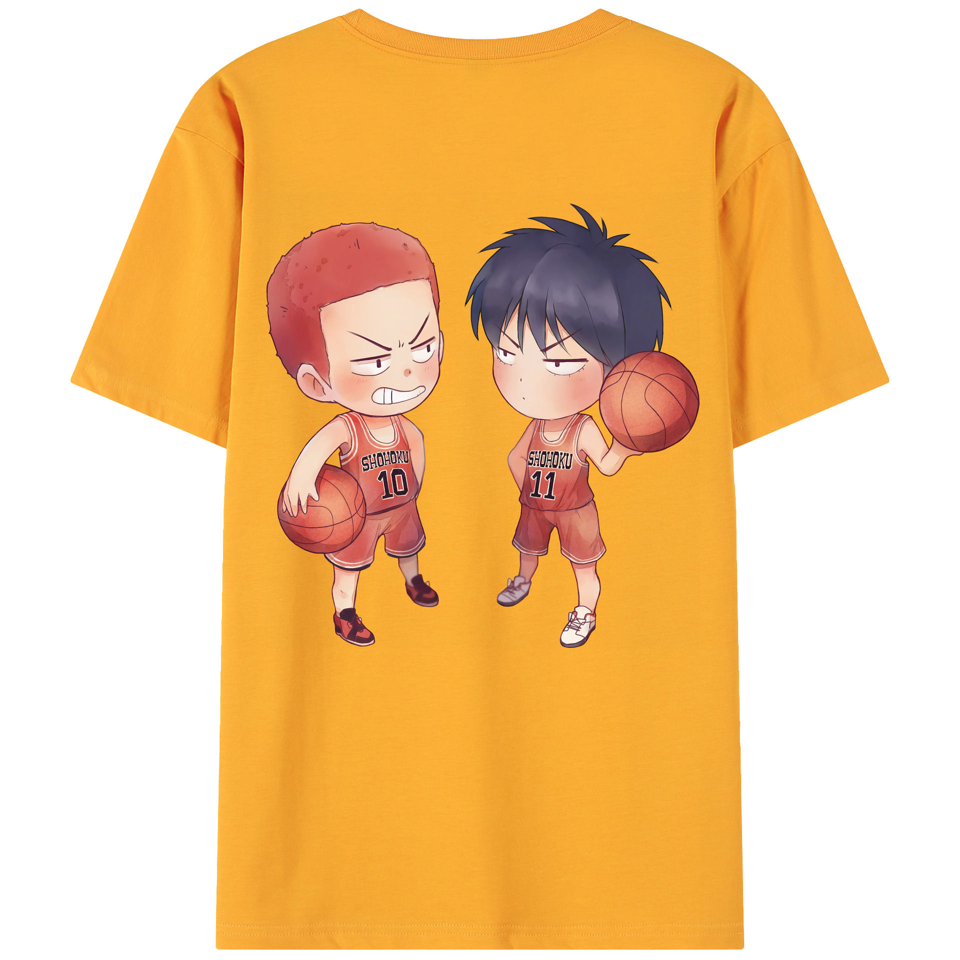 （画像用） SLAM DUNK／スラムダンク 綿100％ メンズ半袖Tシャツ（バックプリント） 通気性
