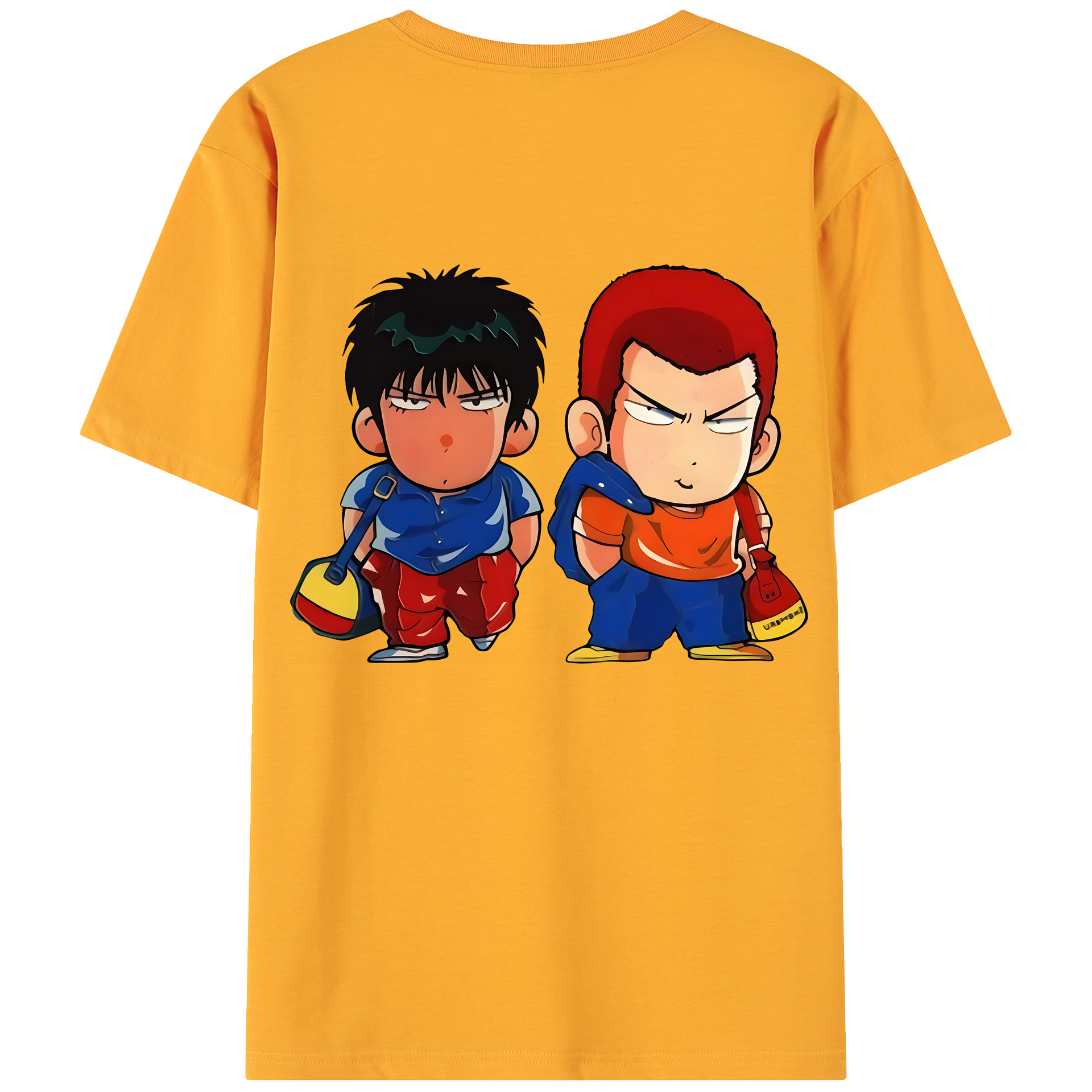 （画像用） SLAM DUNK／スラムダンク 綿100％ メンズ半袖Tシャツ（バックプリント） 通気性