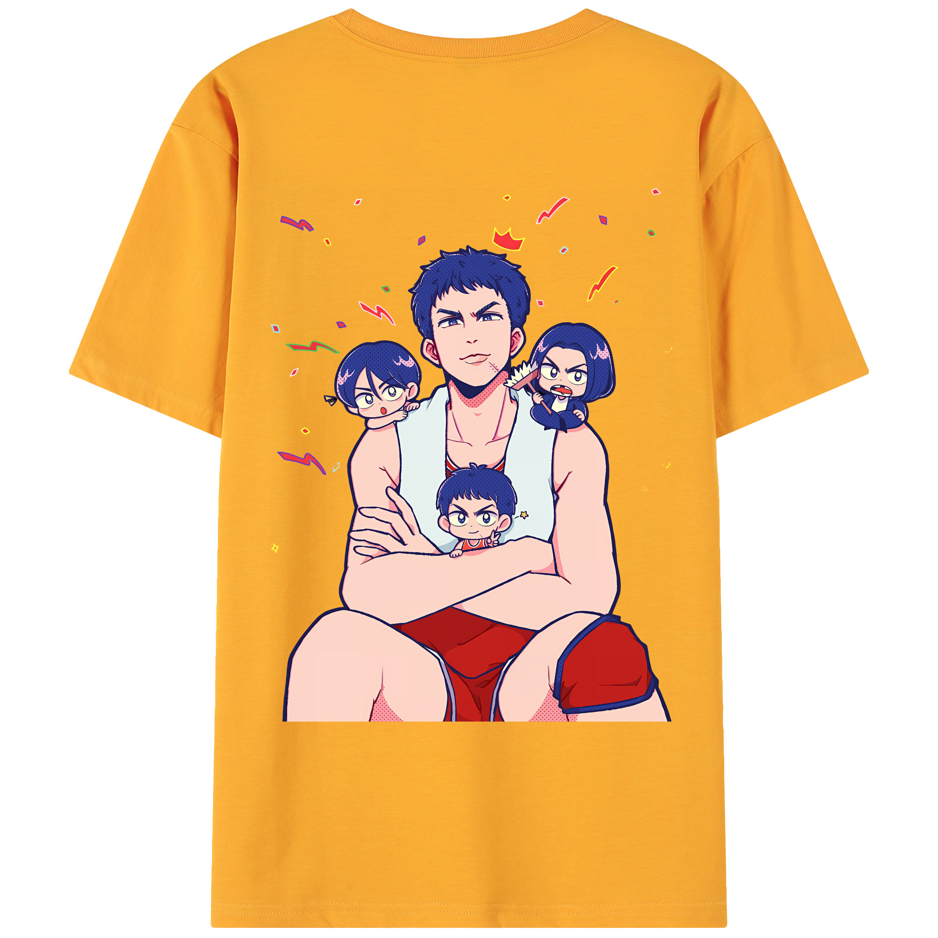 （画像用） SLAM DUNK／スラムダンク 綿100％ メンズ半袖Tシャツ（バックプリント） 通気性