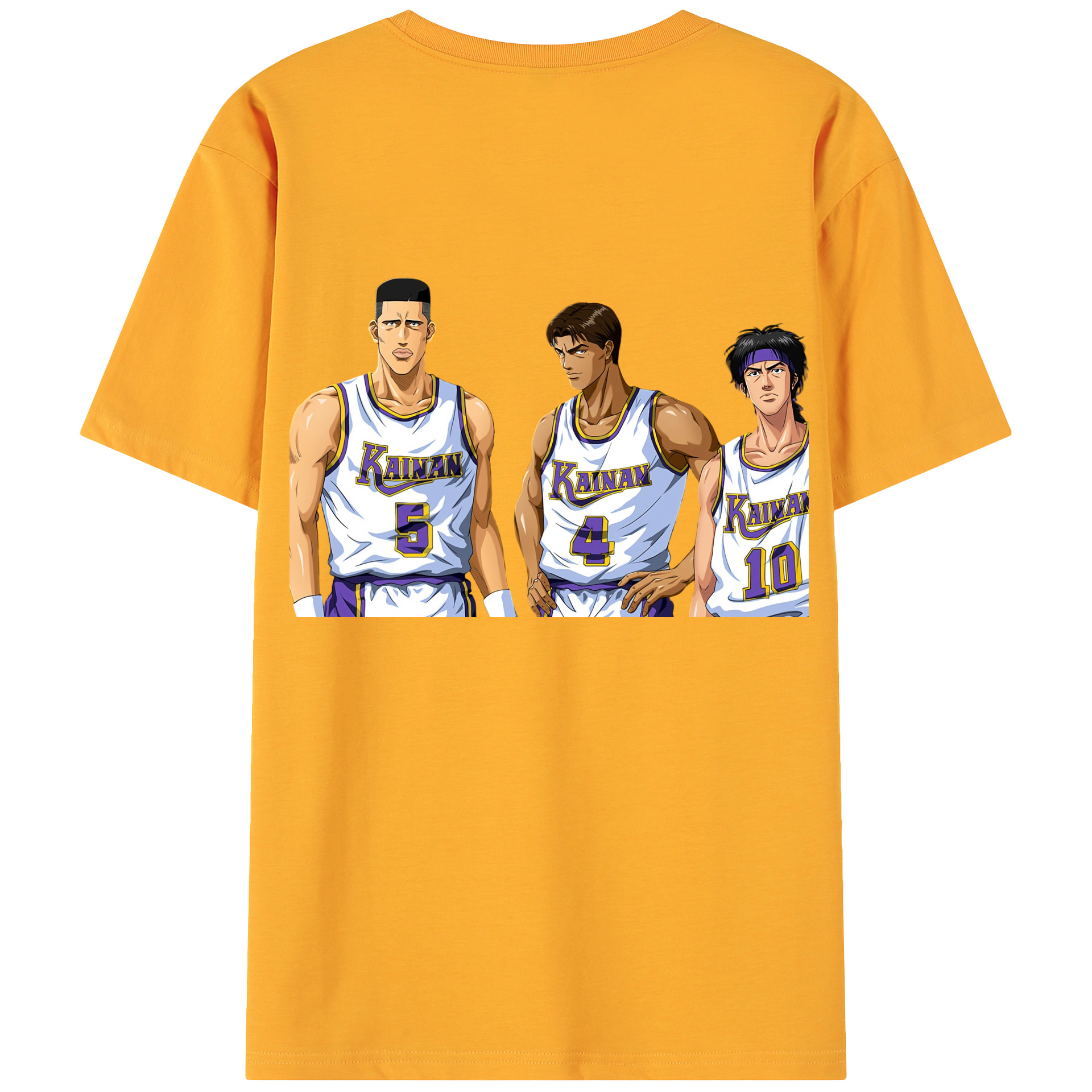 （画像用） SLAM DUNK／スラムダンク 綿100％ メンズ半袖Tシャツ（バックプリント） 通気性