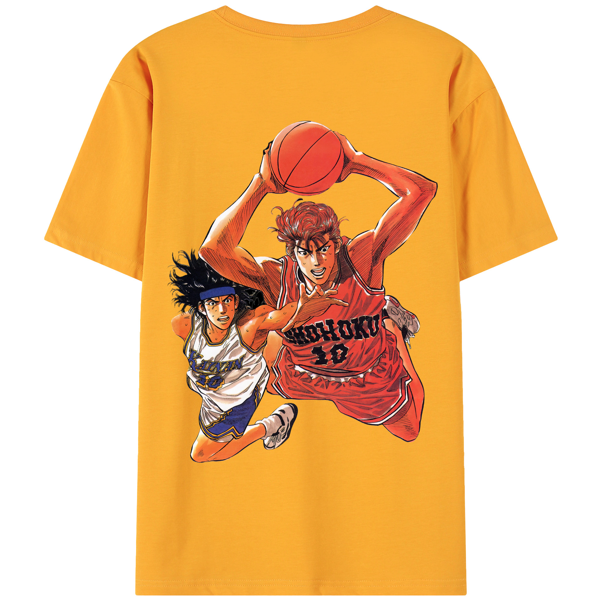 （画像用） SLAM DUNK／スラムダンク 綿100％ メンズ半袖Tシャツ（バックプリント） 通気性