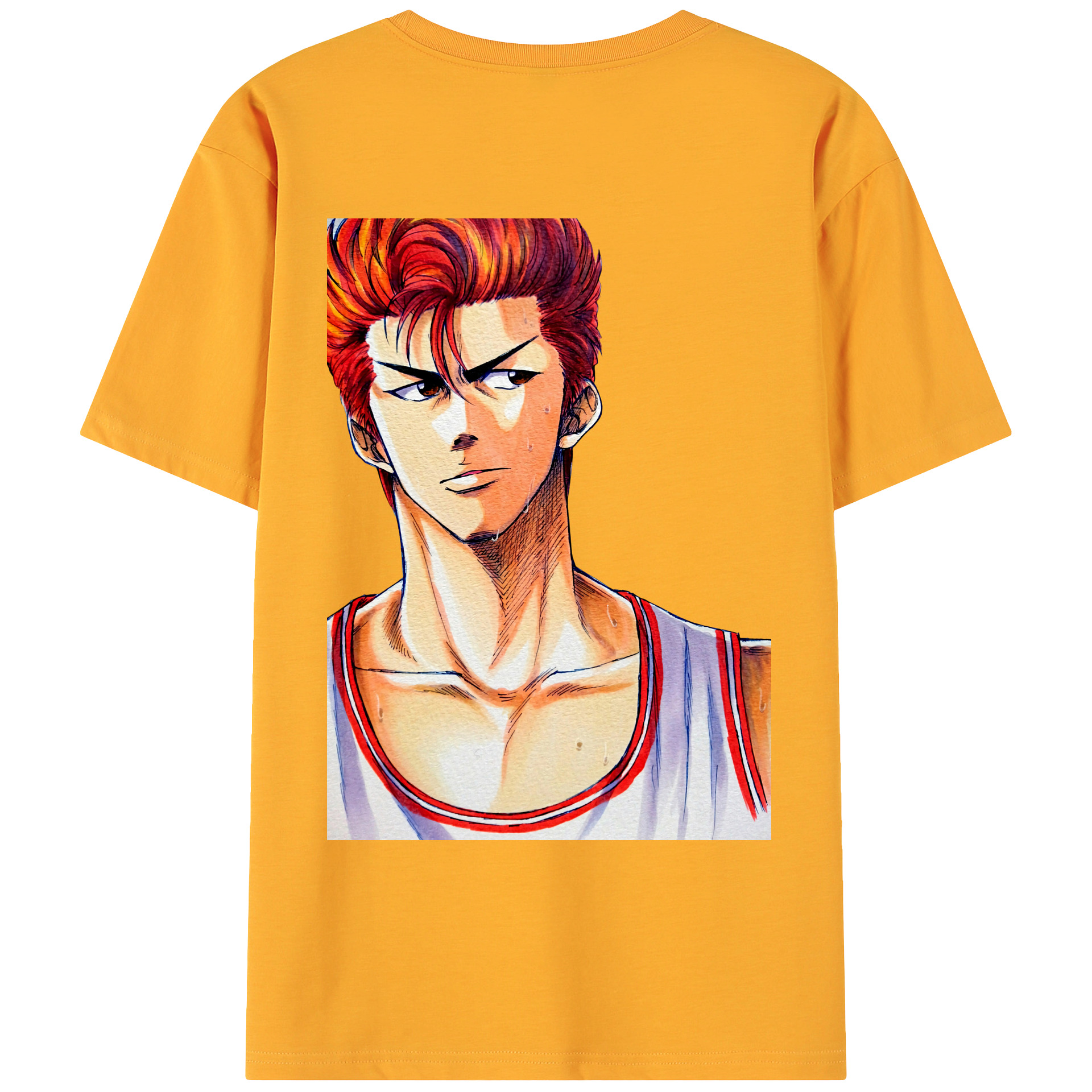 （画像用） SLAM DUNK／スラムダンク 綿100％ メンズ半袖Tシャツ（バックプリント） 通気性