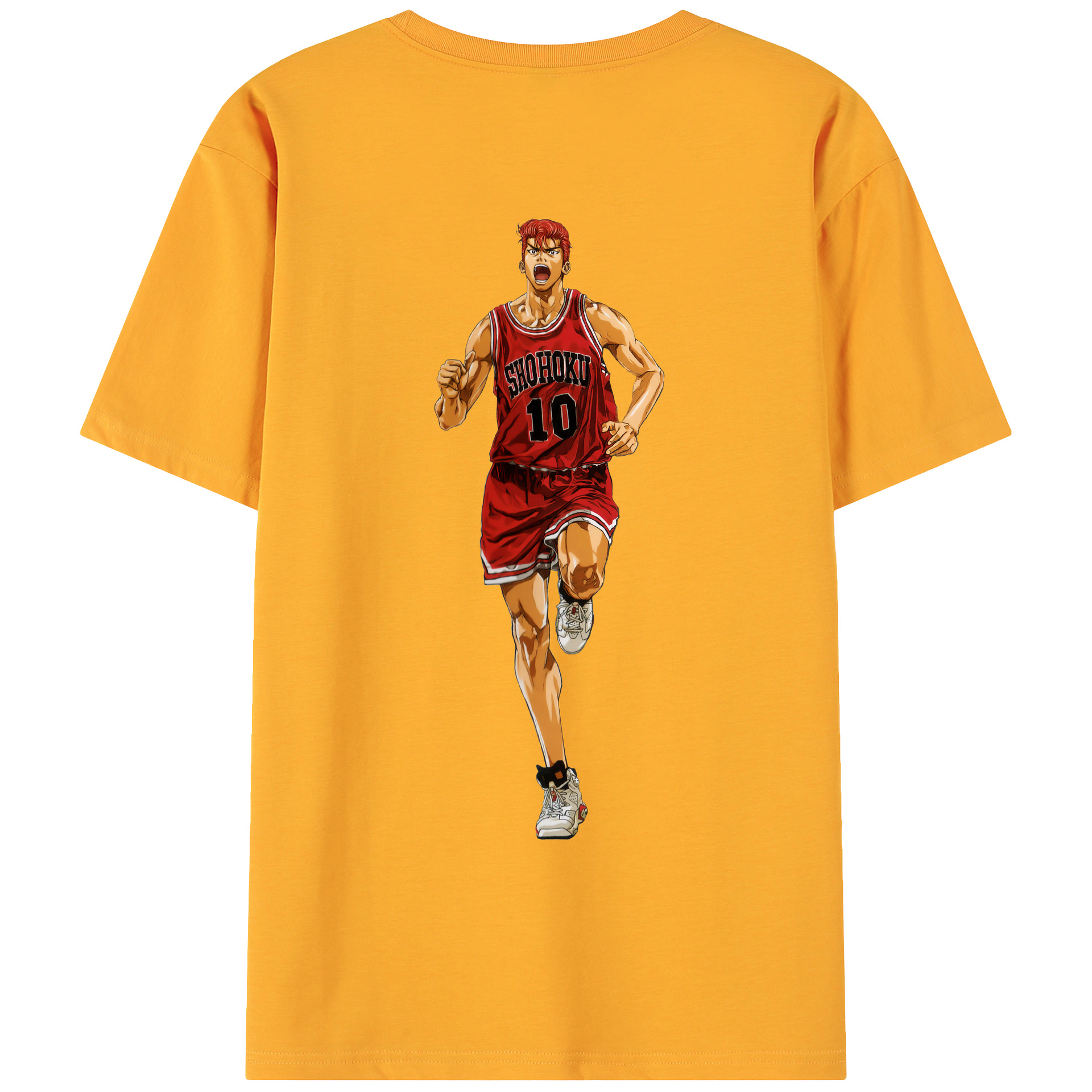 （画像用） SLAM DUNK／スラムダンク 綿100％ メンズ半袖Tシャツ（バックプリント） 通気性