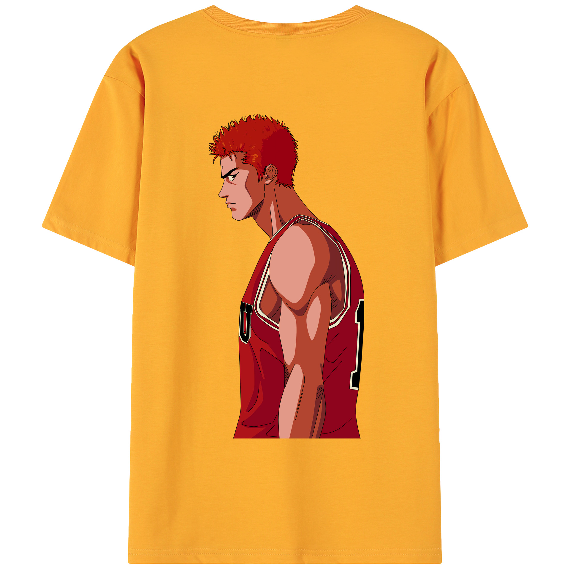 （画像用） SLAM DUNK／スラムダンク 綿100％ メンズ半袖Tシャツ（バックプリント） 通気性