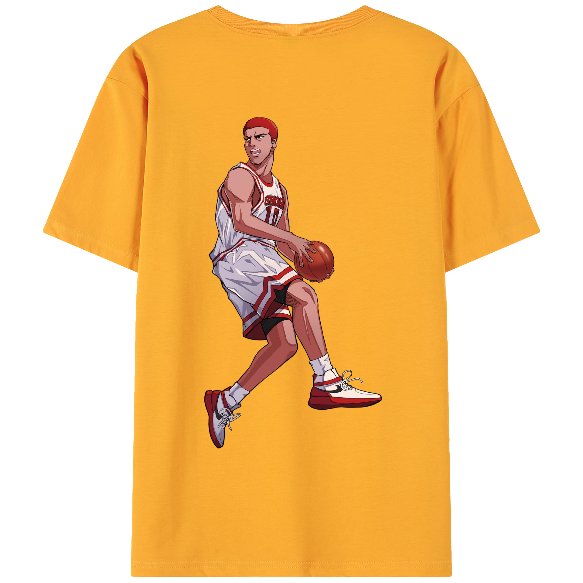 （画像用） SLAM DUNK／スラムダンク 綿100％ メンズ半袖Tシャツ（バックプリント） 通気性