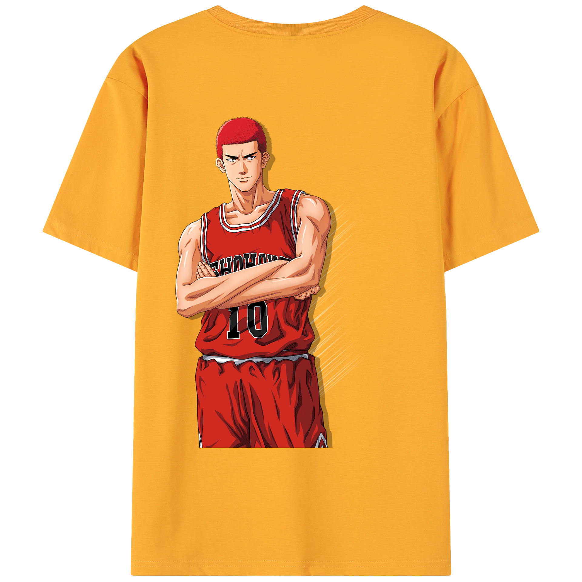 （画像用） SLAM DUNK／スラムダンク 綿100％ メンズ半袖Tシャツ（バックプリント） 通気性