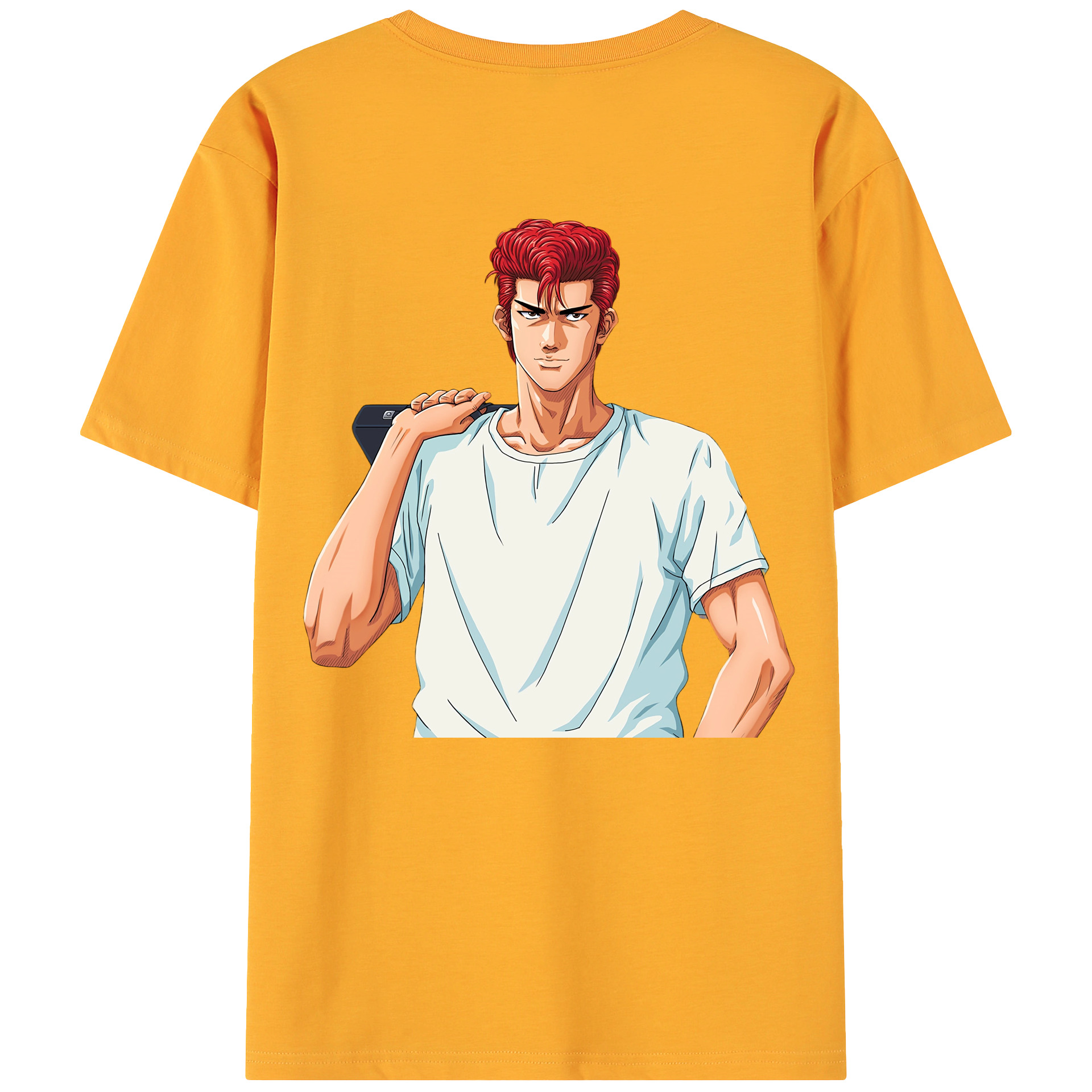 （画像用） SLAM DUNK／スラムダンク 綿100％ メンズ半袖Tシャツ（バックプリント） 通気性
