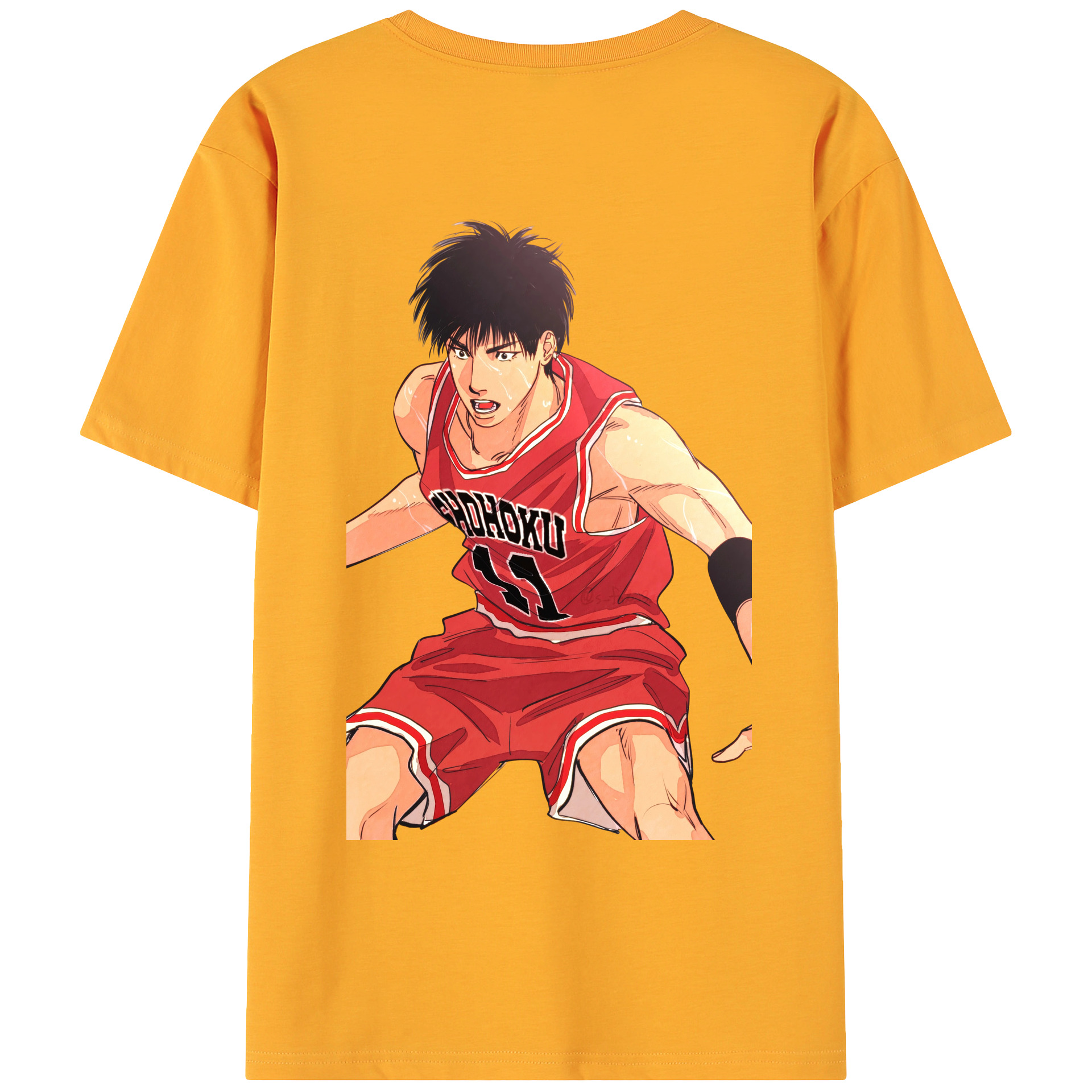 （画像用） SLAM DUNK／スラムダンク 綿100％ メンズ半袖Tシャツ（バックプリント） 通気性