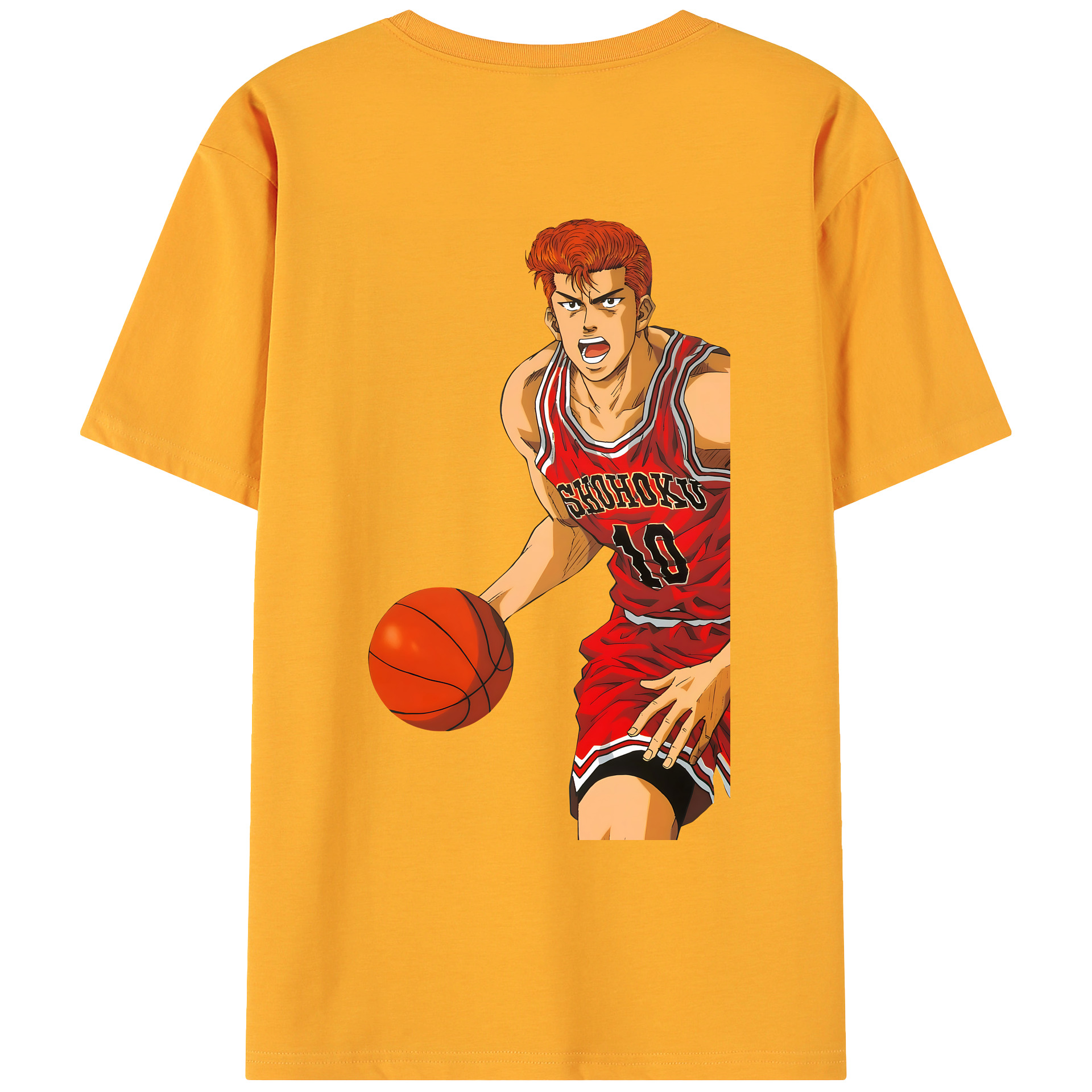 （画像用） SLAM DUNK／スラムダンク 綿100％ メンズ半袖Tシャツ（バックプリント） 通気性