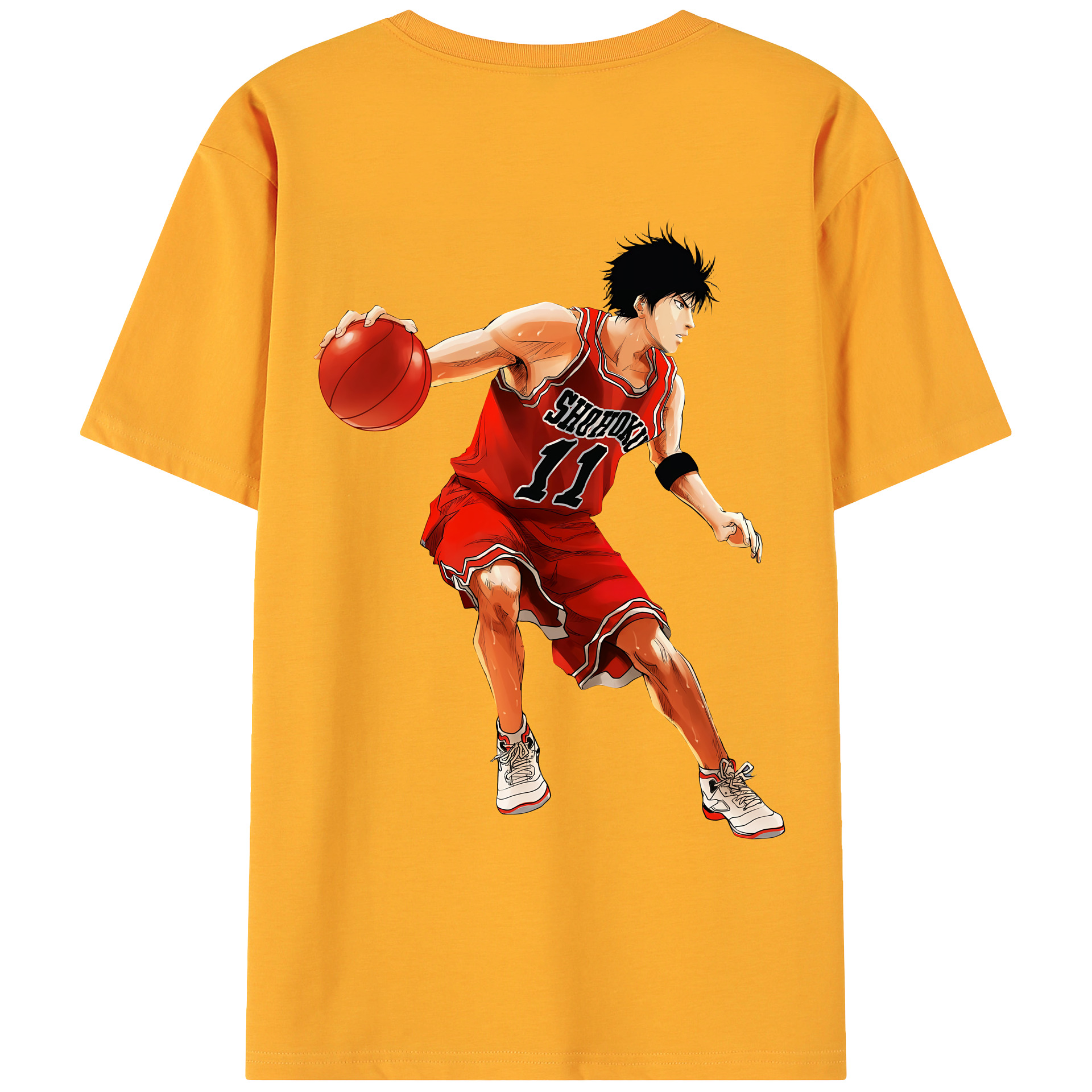 （画像用） SLAM DUNK／スラムダンク 綿100％ メンズ半袖Tシャツ（バックプリント） 通気性