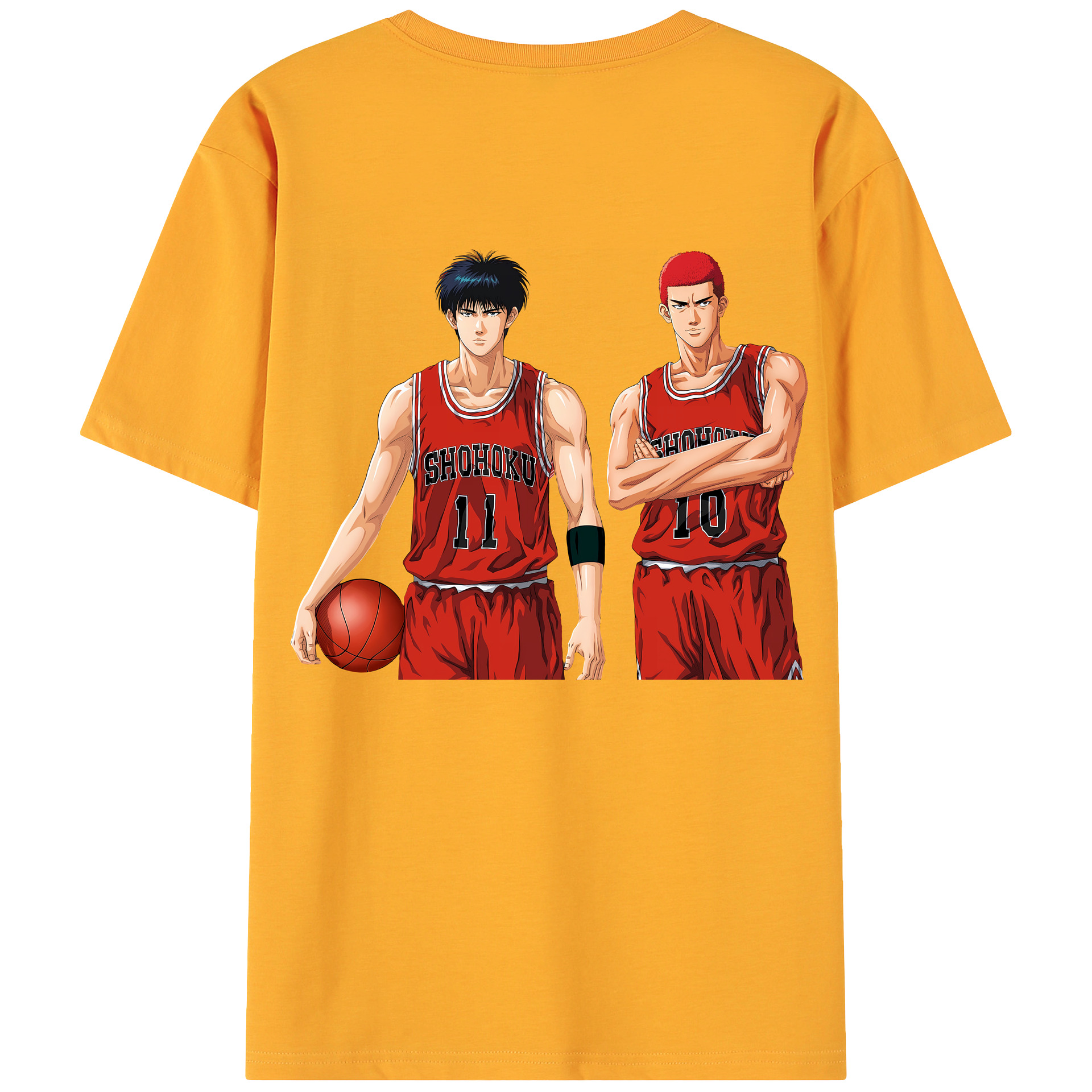 （画像用） SLAM DUNK／スラムダンク 綿100％ メンズ半袖Tシャツ（バックプリント） 通気性