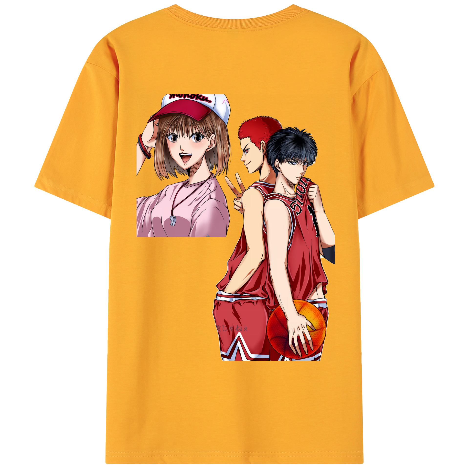 （画像用） SLAM DUNK／スラムダンク 綿100％ メンズ半袖Tシャツ（バックプリント） 通気性