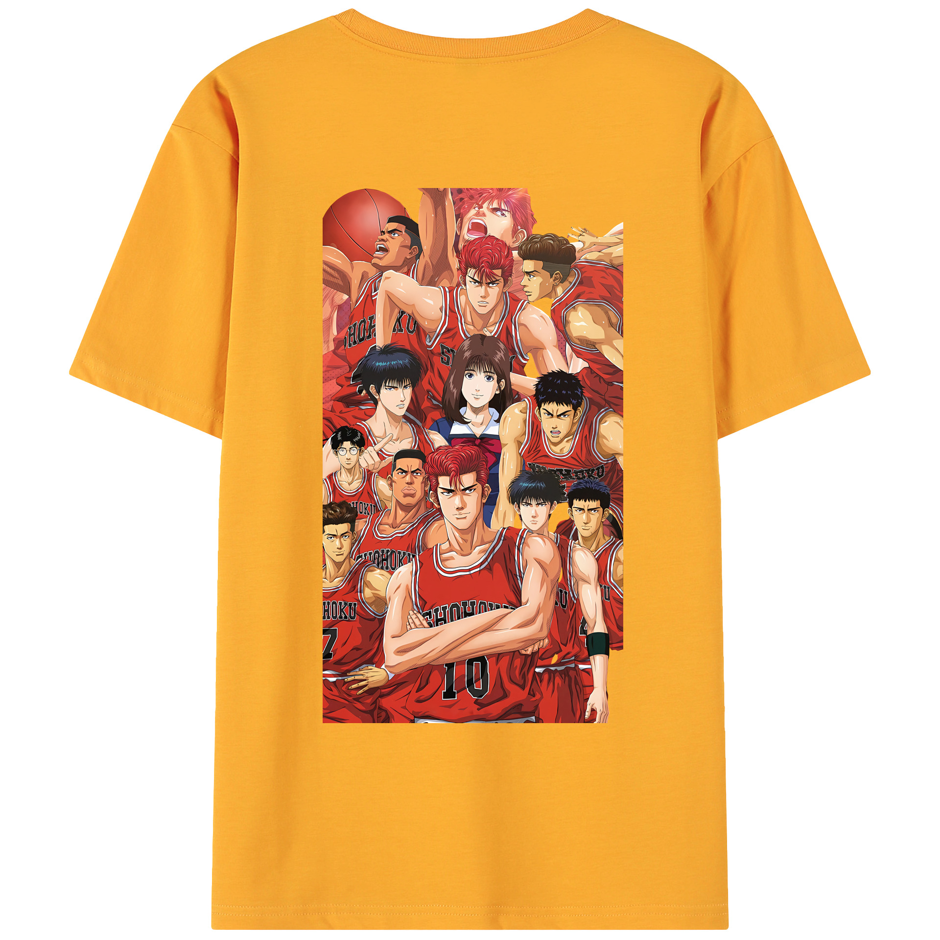 （画像用） SLAM DUNK／スラムダンク 綿100％ メンズ半袖Tシャツ（バックプリント） 通気性