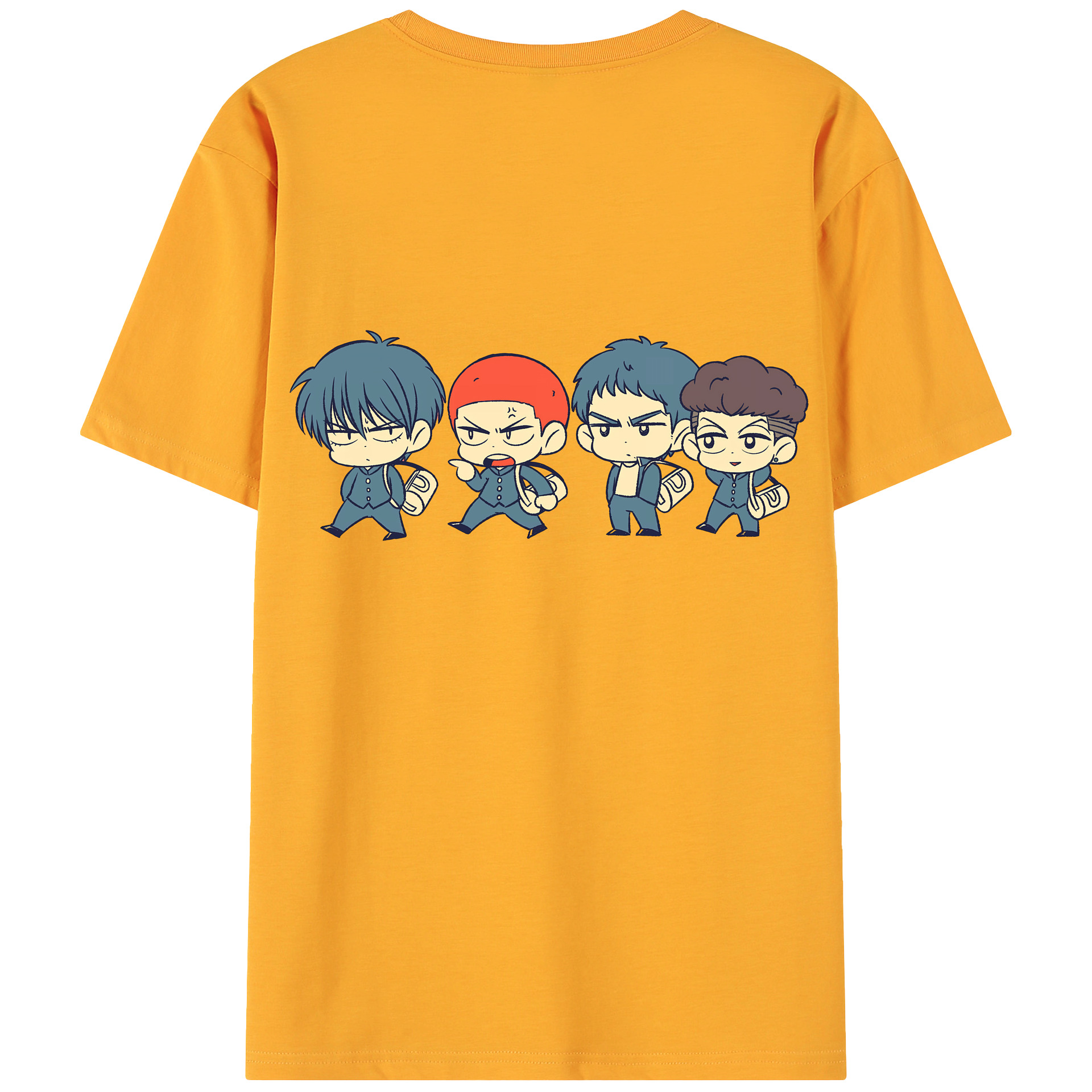 （画像用） SLAM DUNK／スラムダンク 綿100％ メンズ半袖Tシャツ（バックプリント） 通気性