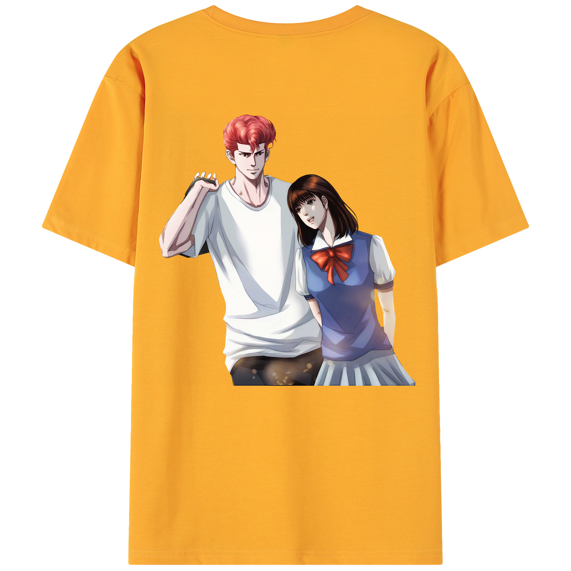 （画像用） SLAM DUNK／スラムダンク 綿100％ メンズ半袖Tシャツ（バックプリント） 通気性