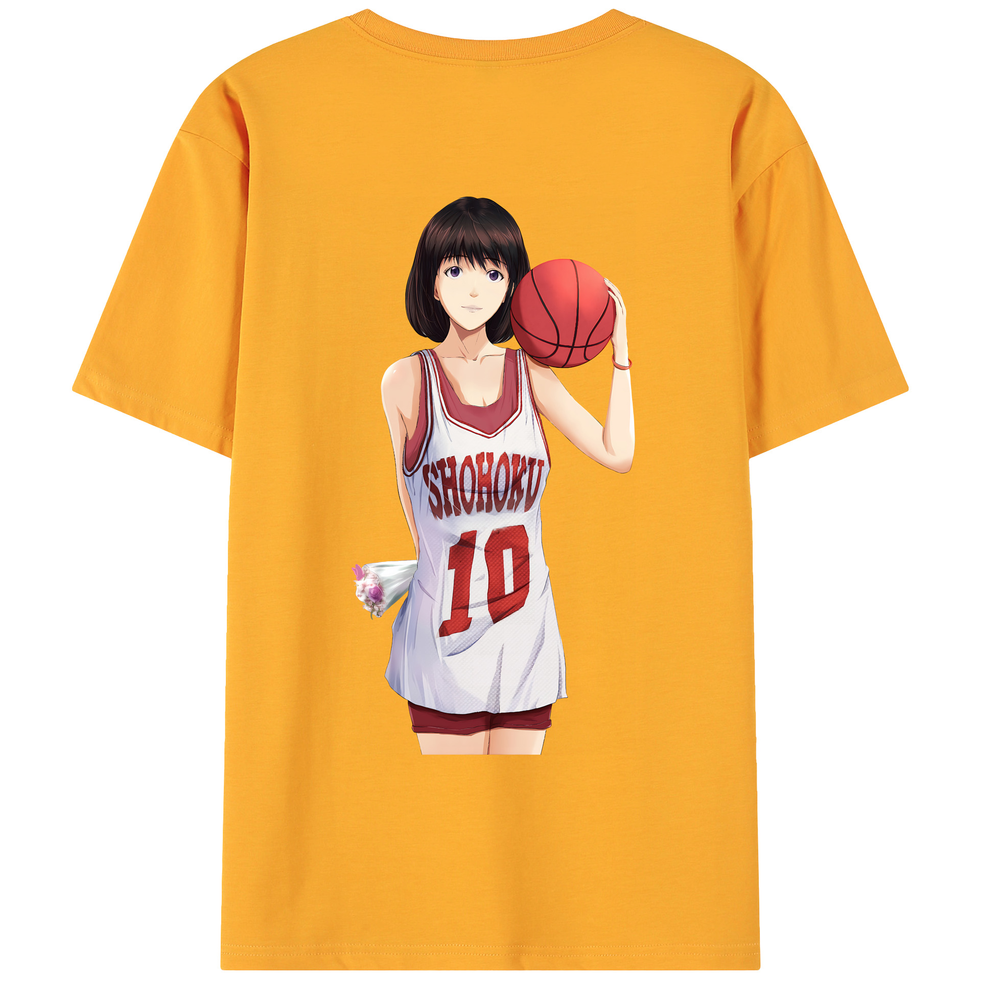 （画像用） SLAM DUNK／スラムダンク 綿100％ メンズ半袖Tシャツ（バックプリント） 通気性