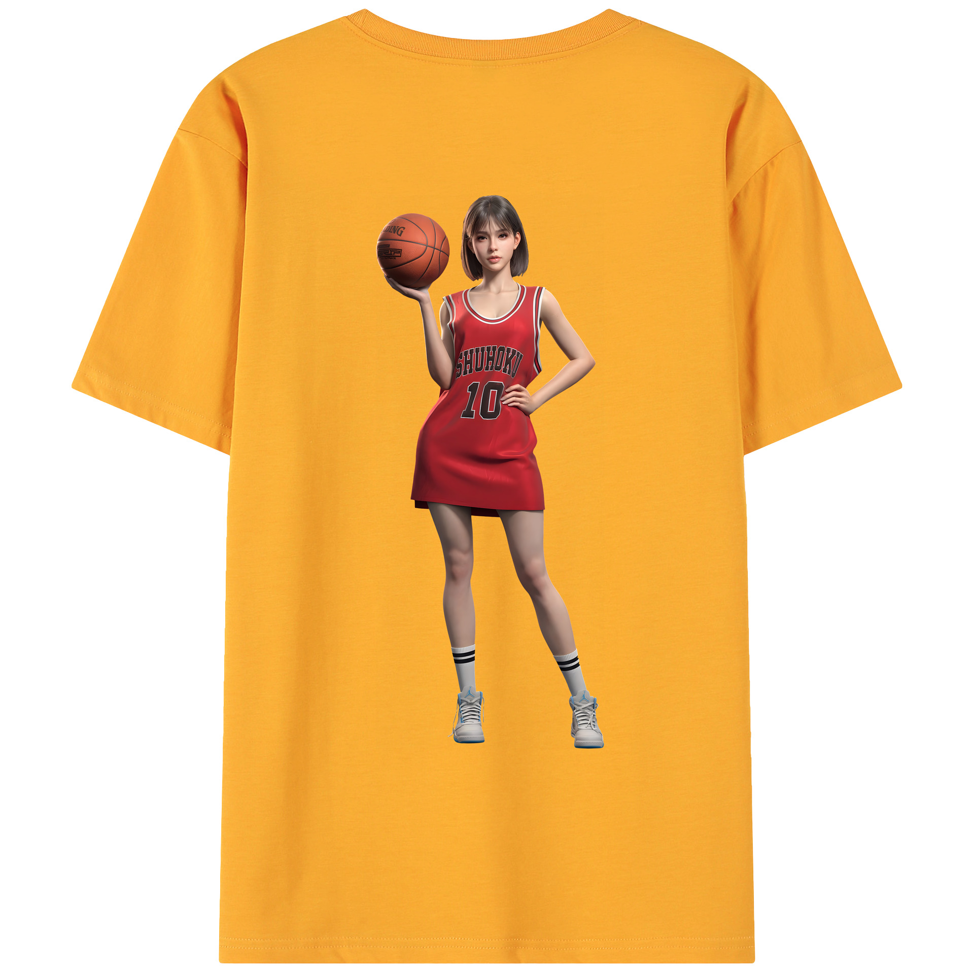 （画像用） SLAM DUNK／スラムダンク 綿100％ メンズ半袖Tシャツ（バックプリント） 通気性