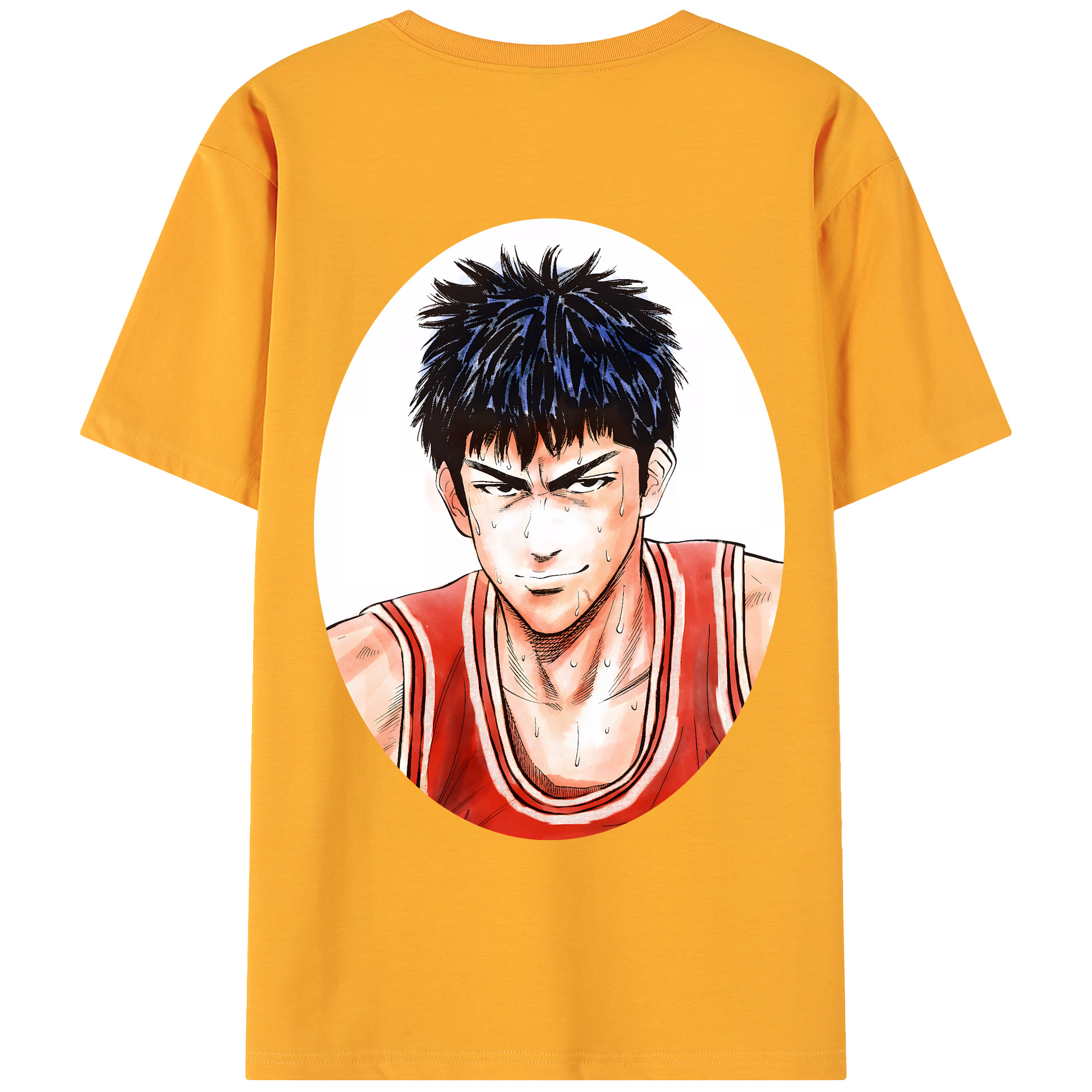 （画像用） SLAM DUNK／スラムダンク 綿100％ メンズ半袖Tシャツ（バックプリント） 通気性