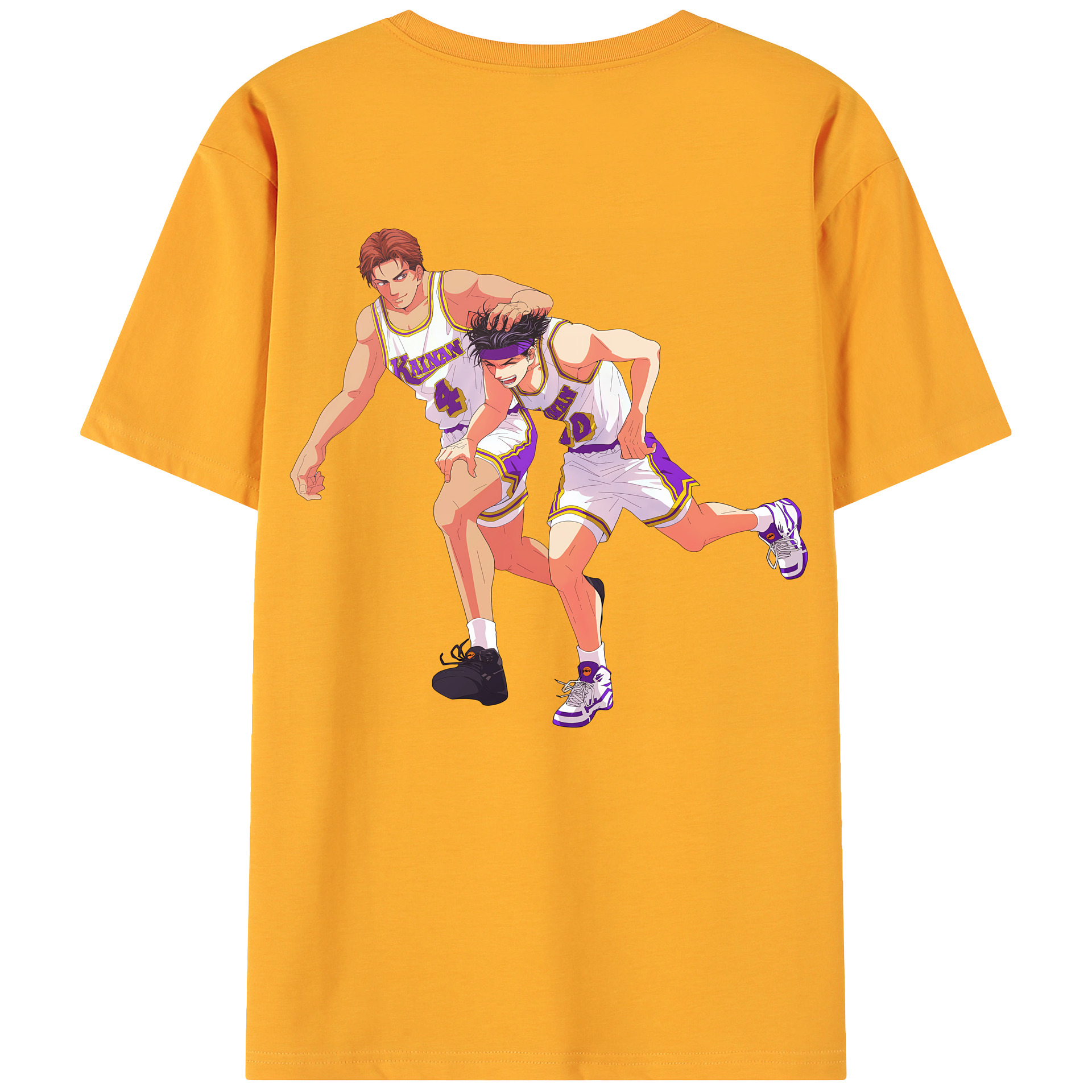 （画像用） SLAM DUNK／スラムダンク 綿100％ メンズ半袖Tシャツ（バックプリント） 通気性