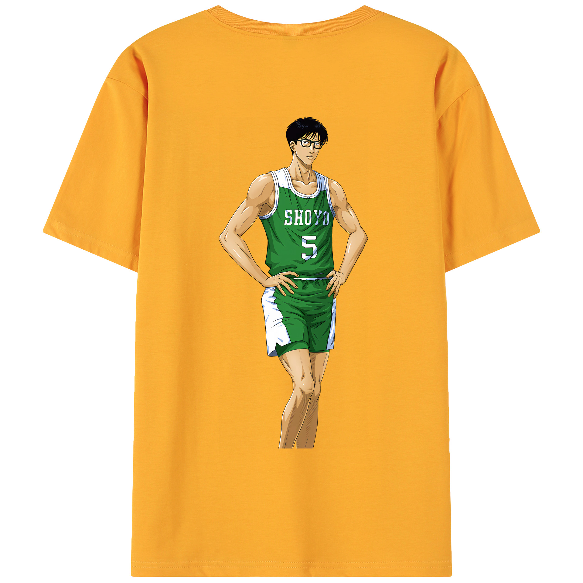 （画像用） SLAM DUNK／スラムダンク 綿100％ メンズ半袖Tシャツ（バックプリント） 通気性