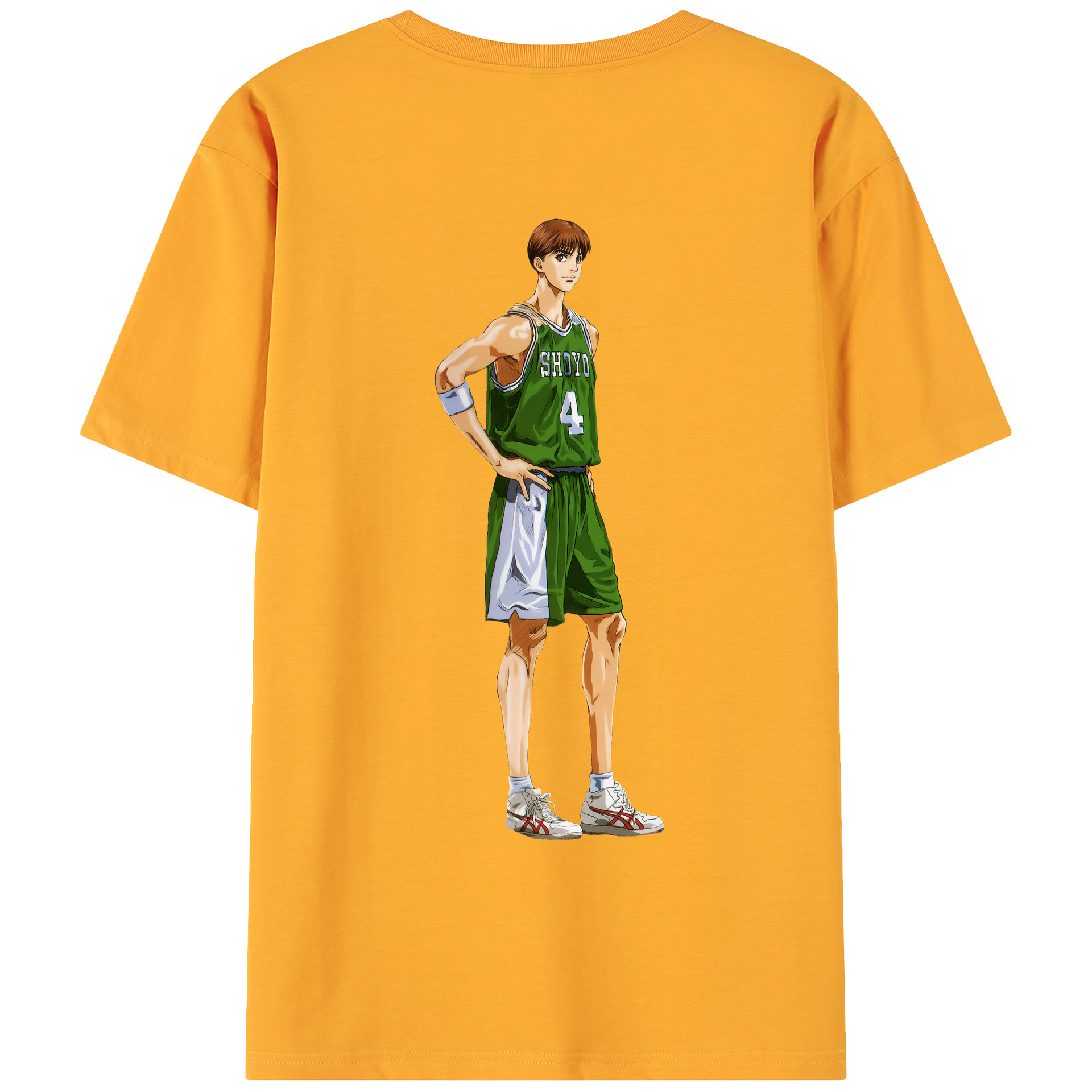 （画像用） SLAM DUNK／スラムダンク 綿100％ メンズ半袖Tシャツ（バックプリント） 通気性