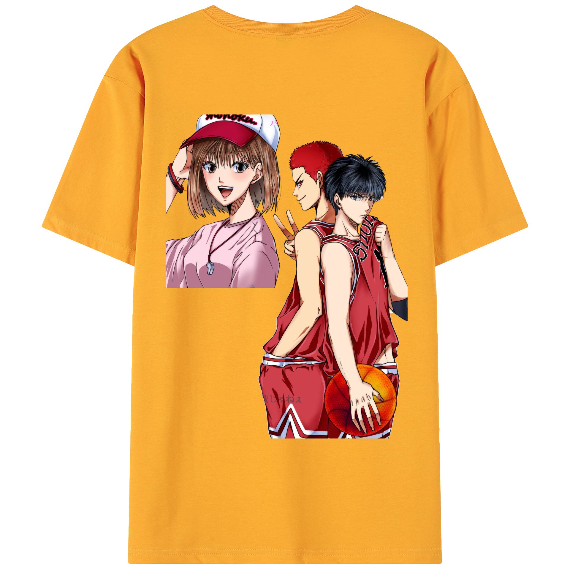 （画像用） SLAM DUNK／スラムダンク 綿100％ メンズ半袖Tシャツ（バックプリント） 通気性