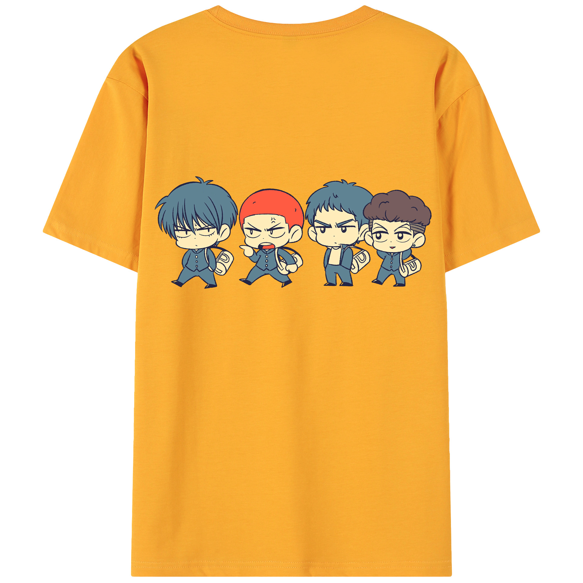 （画像用） SLAM DUNK／スラムダンク 綿100％ メンズ半袖Tシャツ（バックプリント） 通気性
