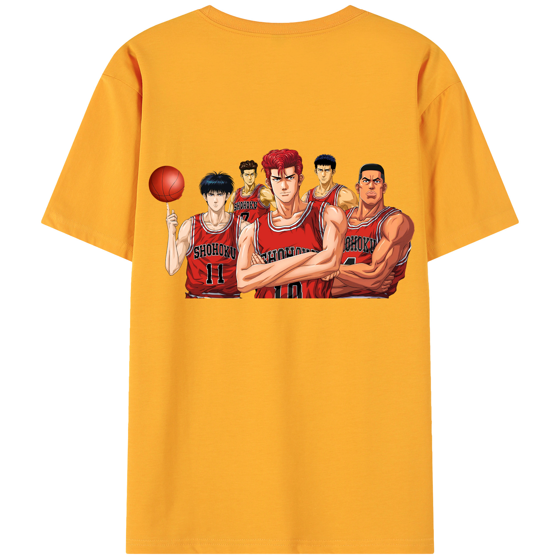 （画像用） SLAM DUNK／スラムダンク 綿100％ メンズ半袖Tシャツ（バックプリント） 通気性